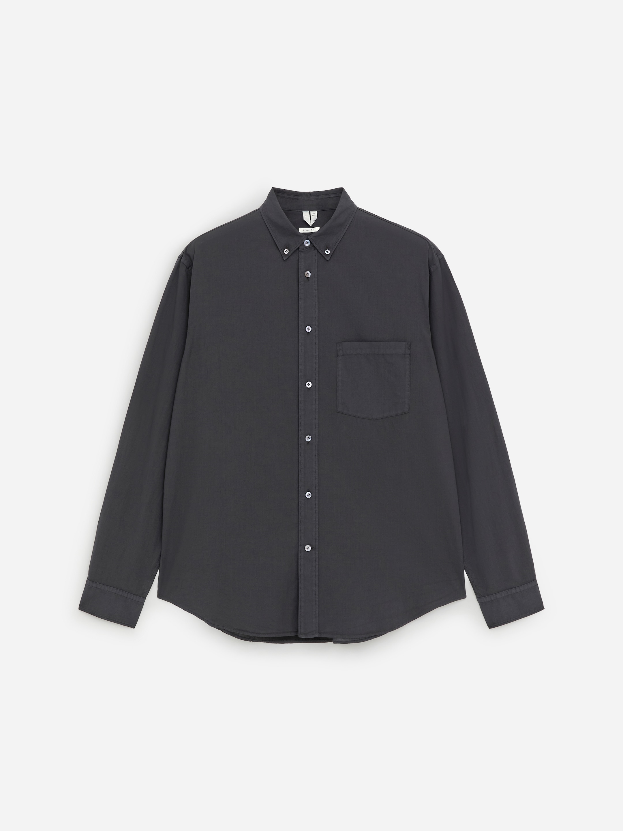 Relaxed Poplin Shirt-Blue-18564