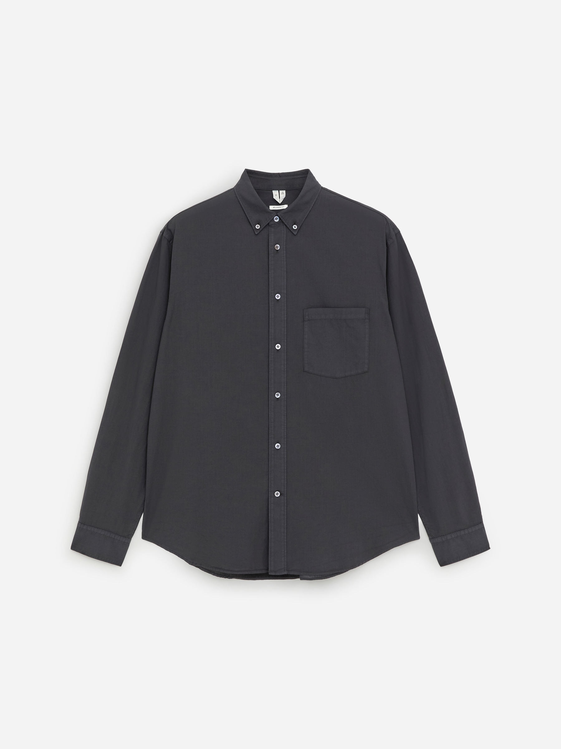 Chemise en popeline décontractée-#37383D-18564