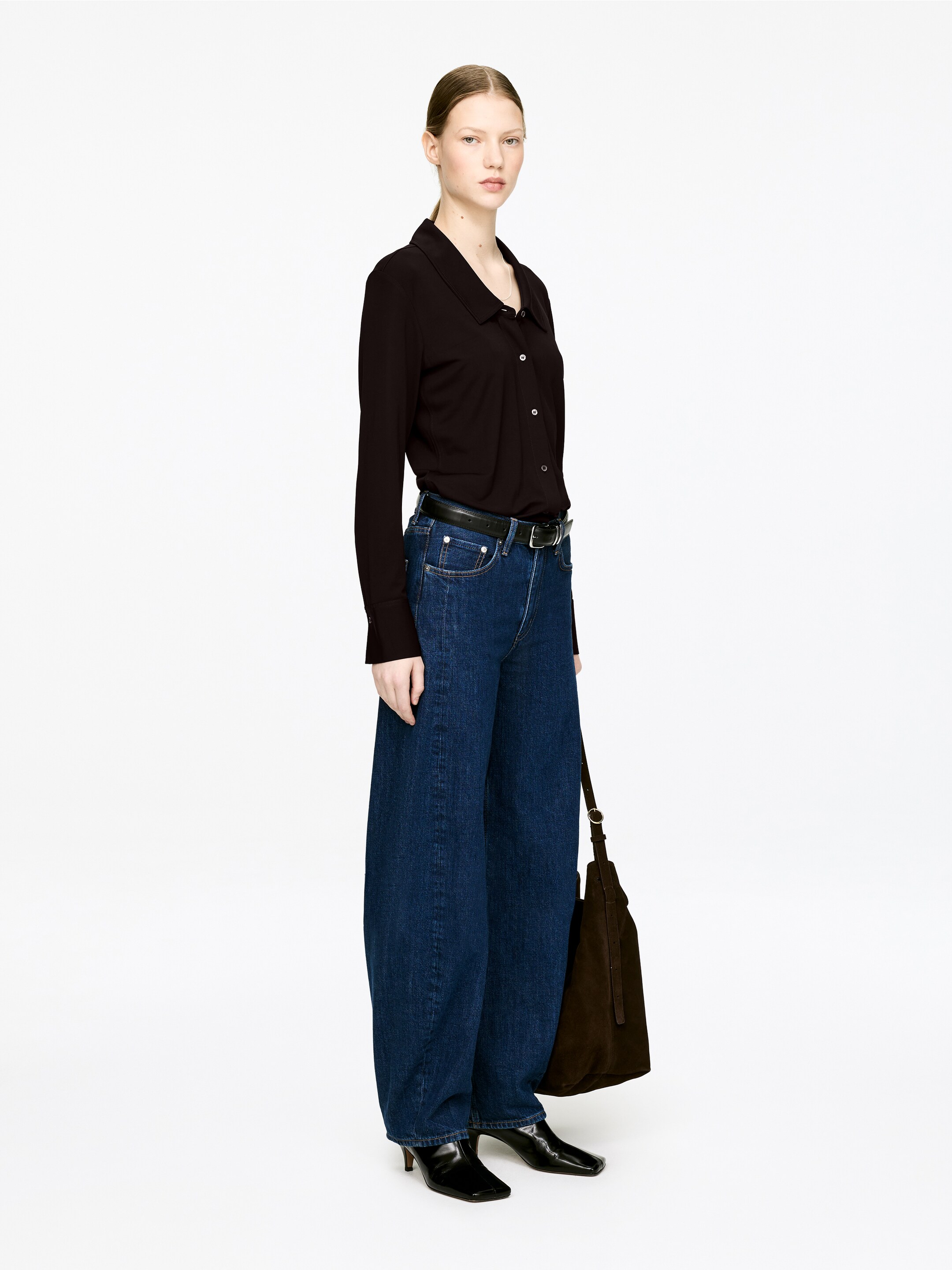 Grösseres Bild ansehen: Fließendes Jerseyhemd - Dunkelrot - DAMEN | H&M CH 3