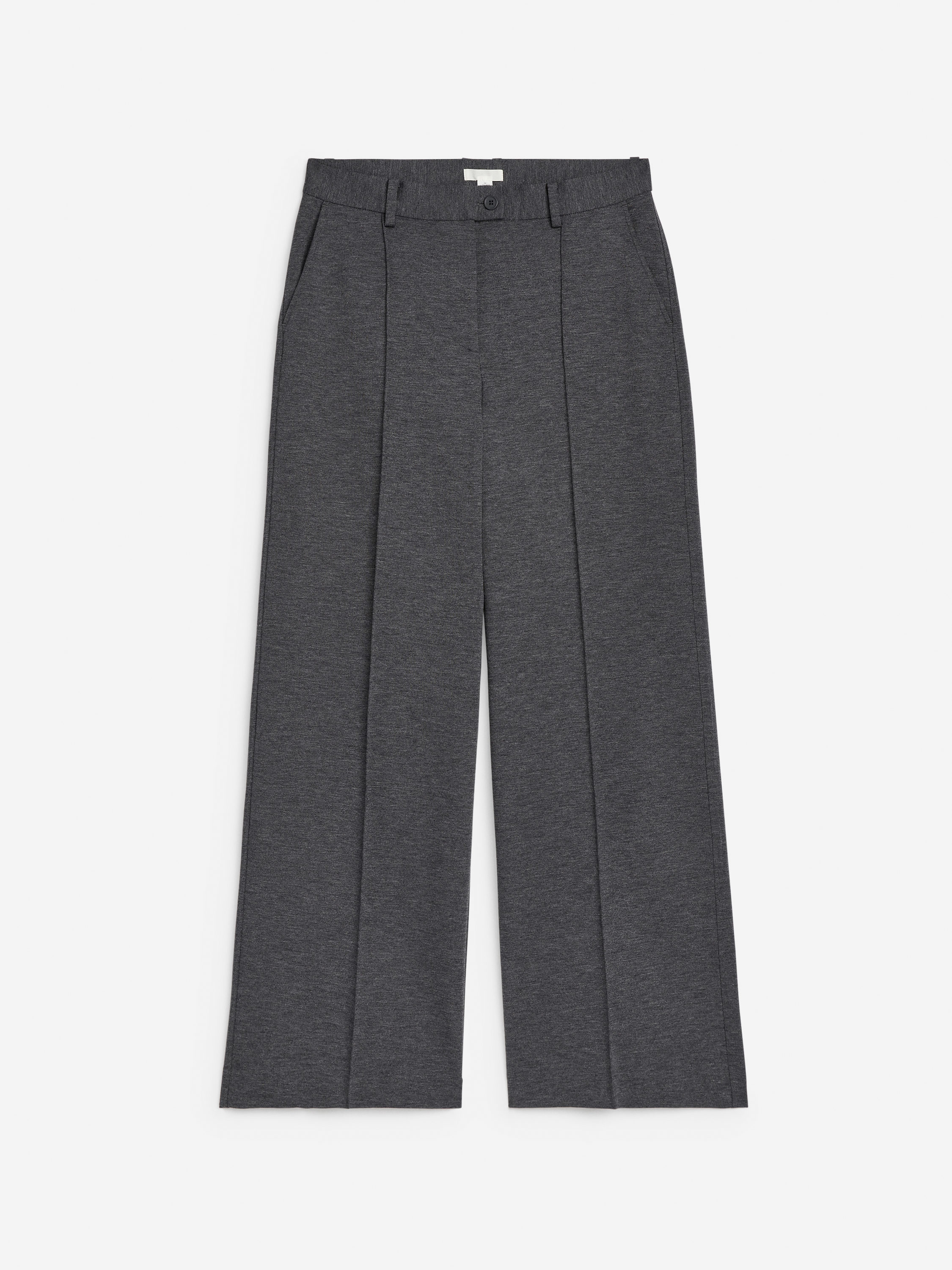 Pantalon à plis pressés-#5F6168-13285
