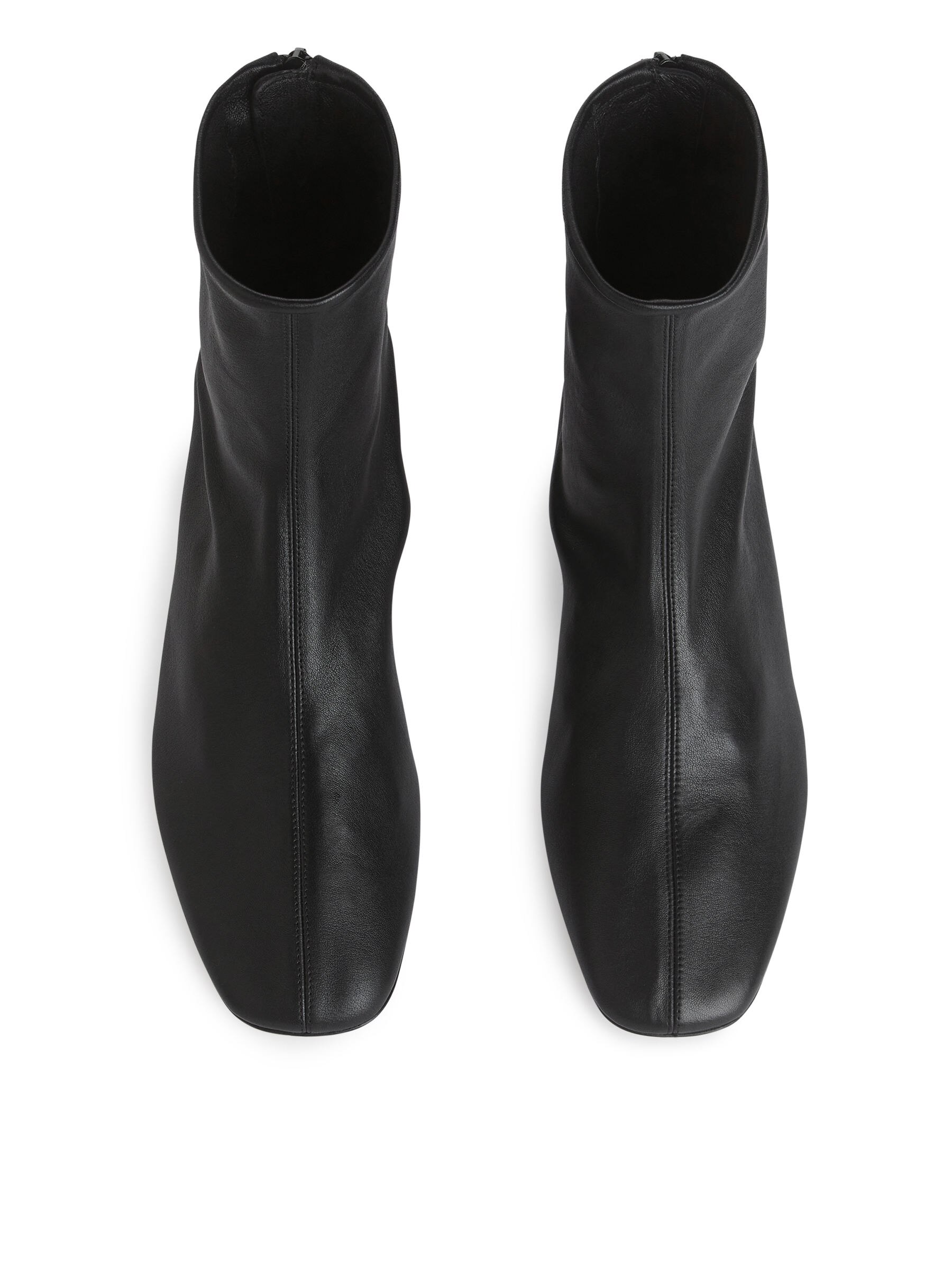 Stretch-Leather Sock Boots - Black - Women - StillMedia/DescriptiveStillLife - 5