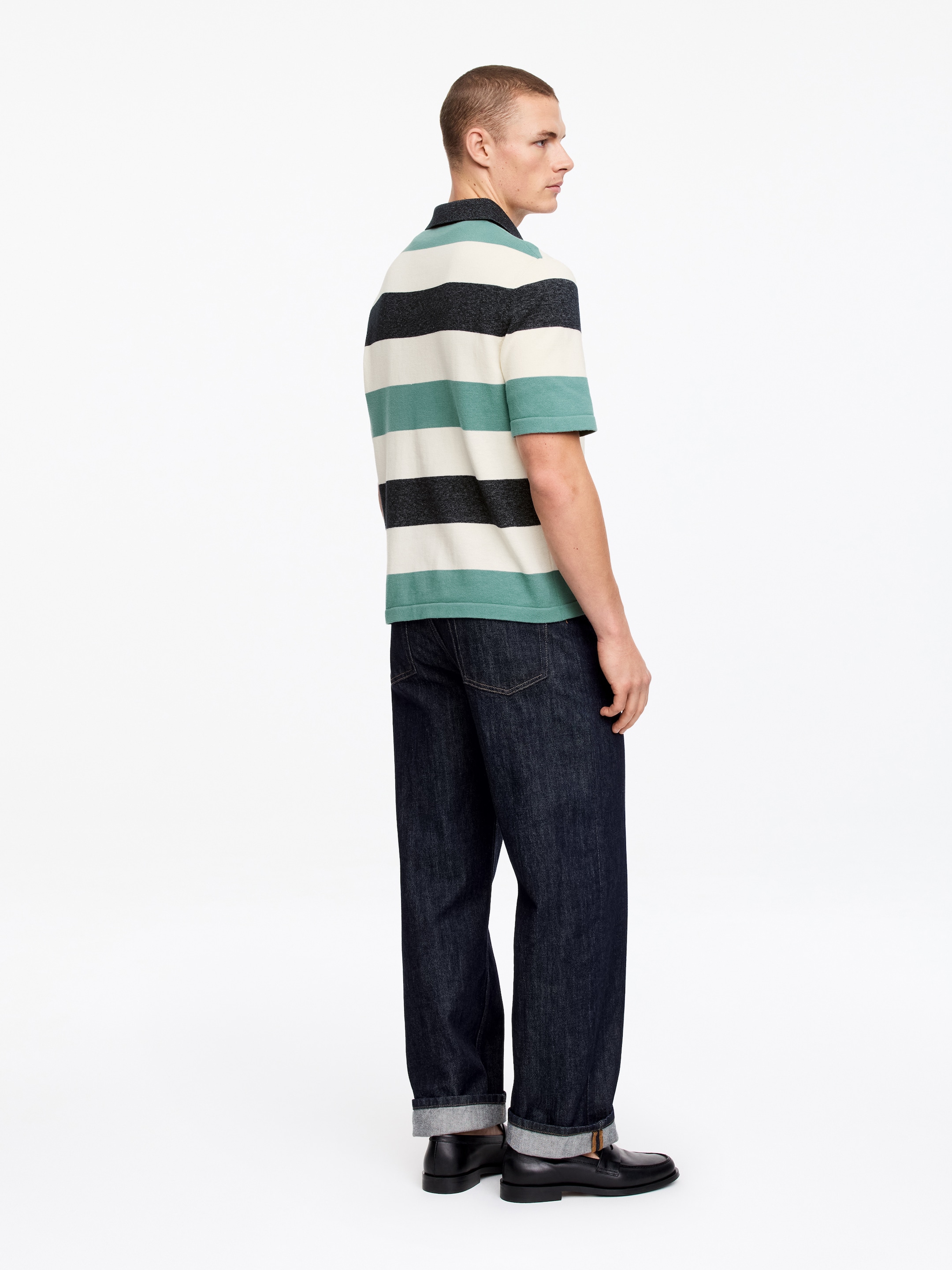 Polo à rayures graphiques - Bleu/Rayé - Regular fit - Homme - StillMedia/Lookbook - 5