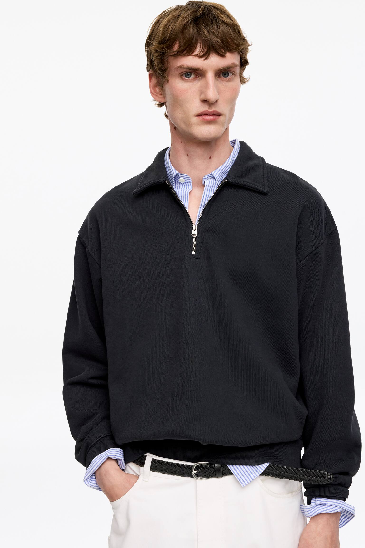 Flechtgürtel aus Leder - Schwarz - 6