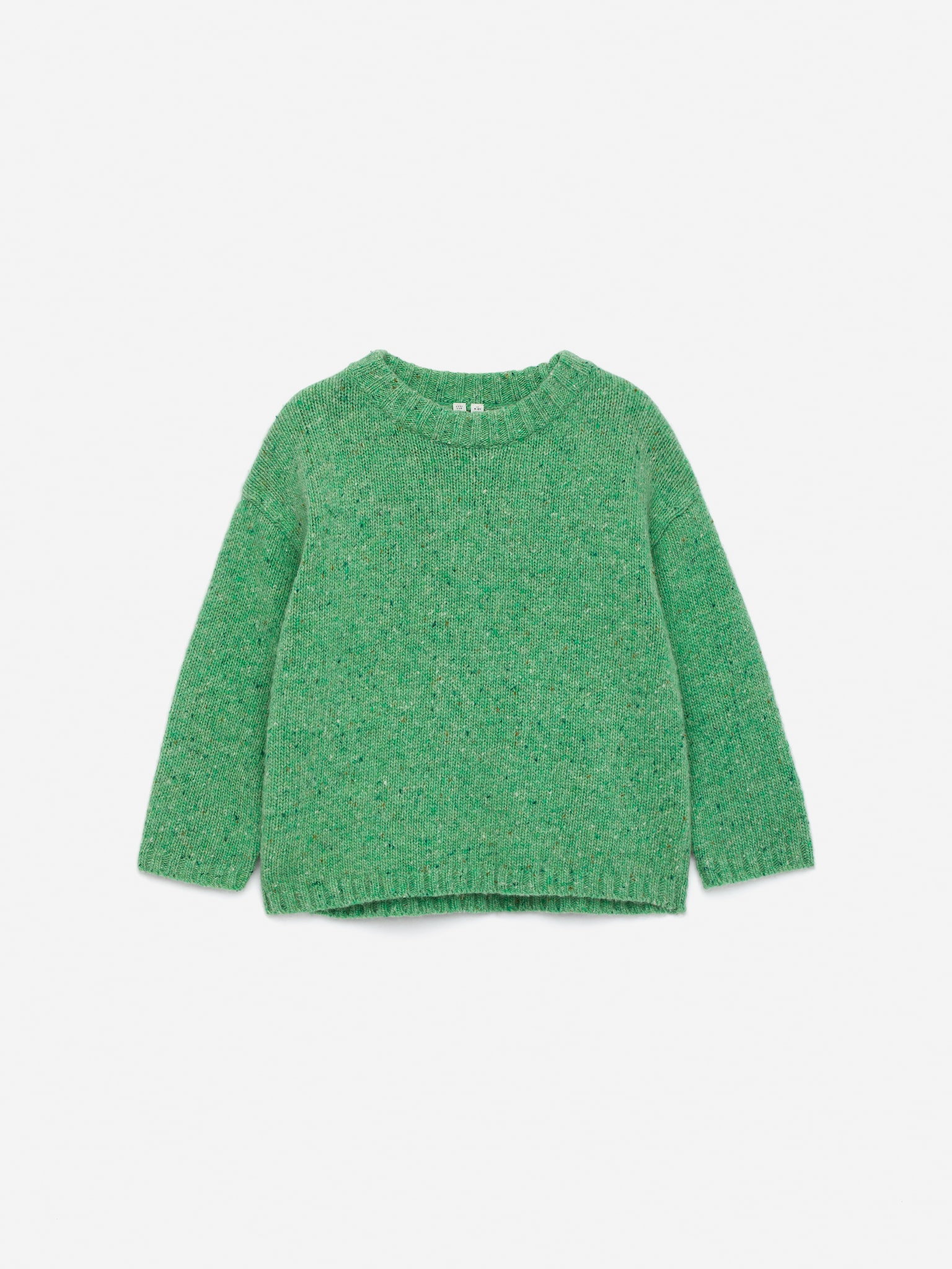 Pullover aus Noppenwollmischung - Grün