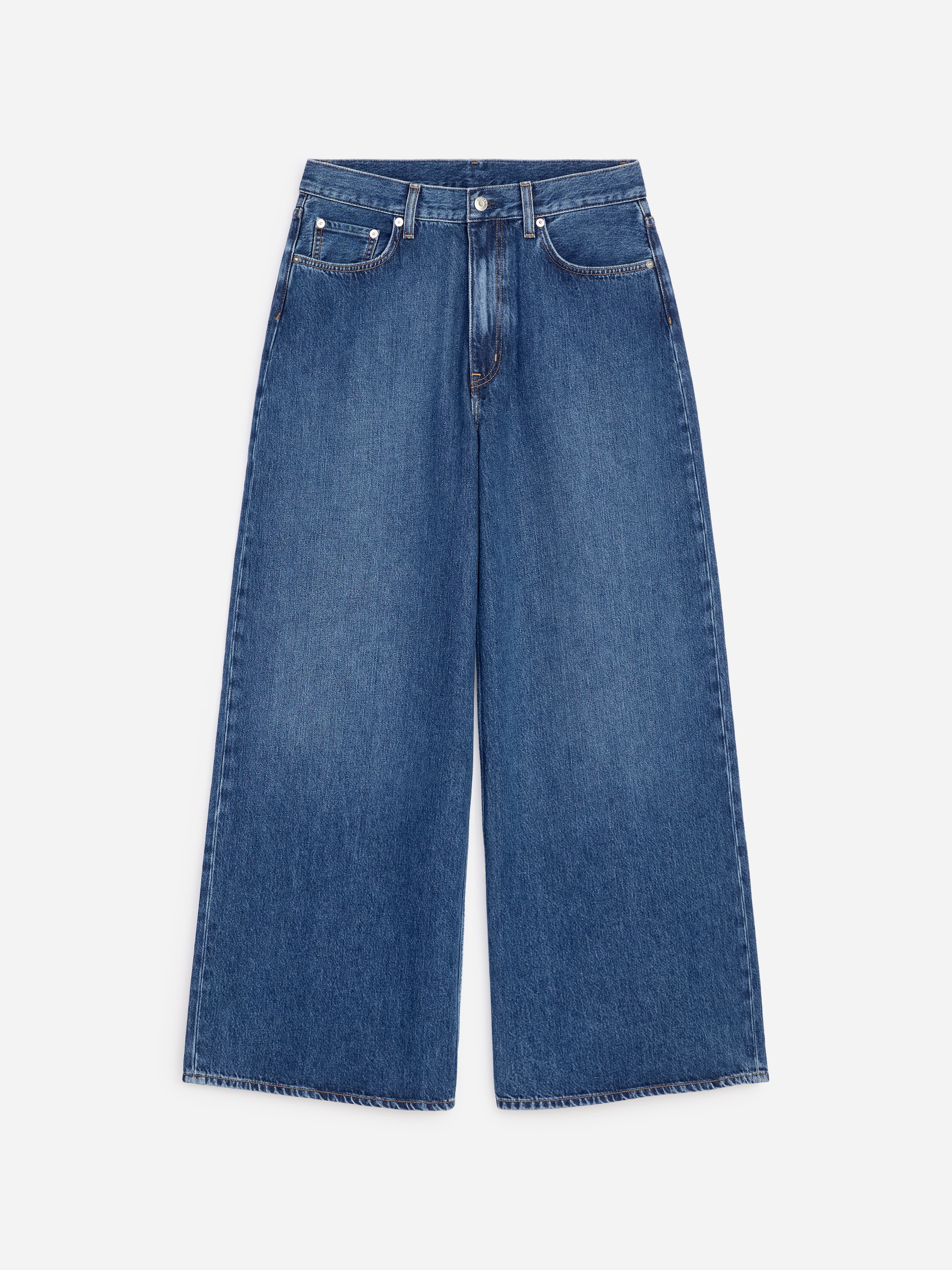 CEDAR Oversized Wide Jeans-#3E64A7-19350