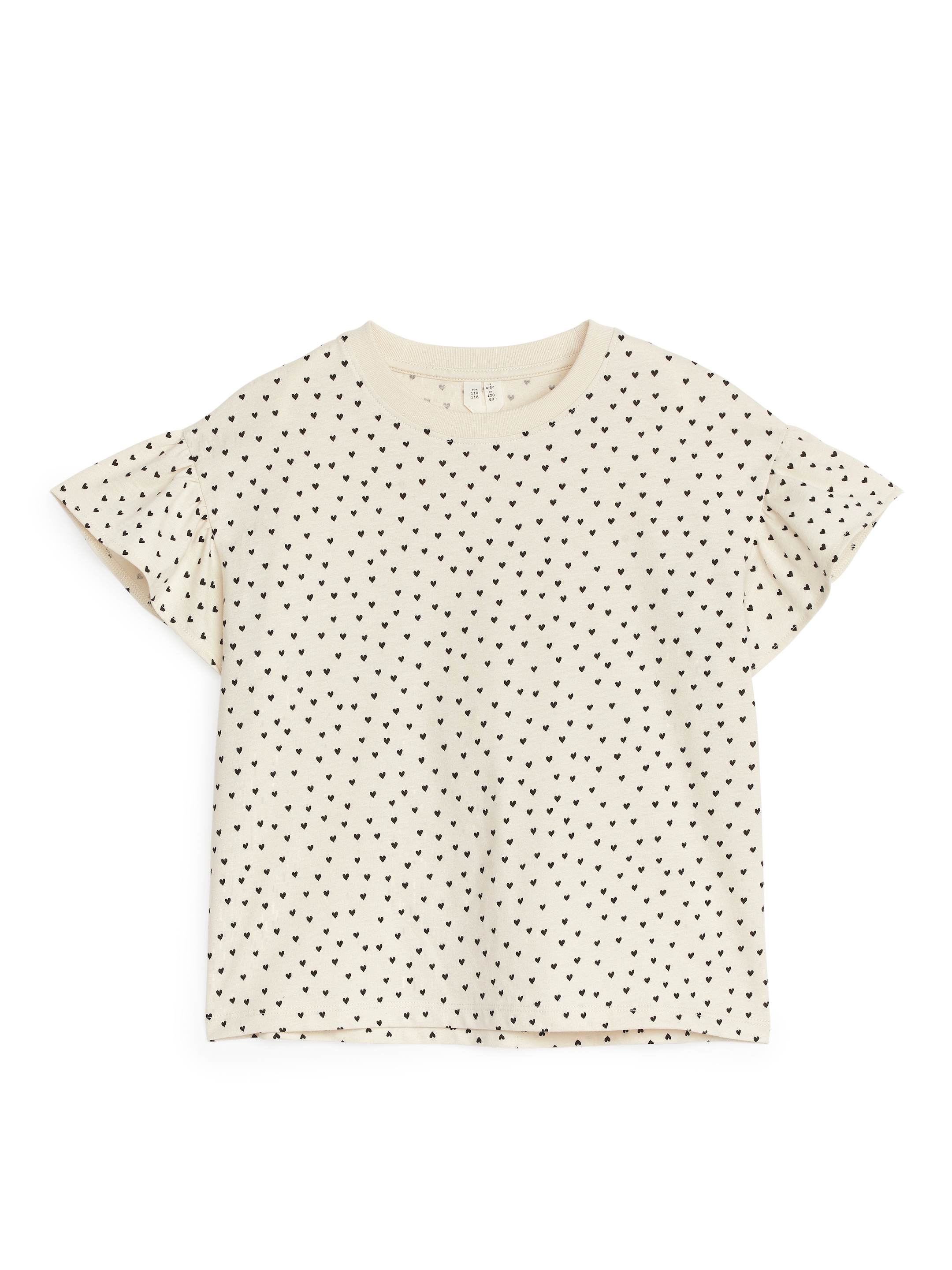 T-Shirt mit Rüschen - Cremeweiß/Herzen - Regular Fit - Kinder - StillMedia/DescriptiveStillLife - 3