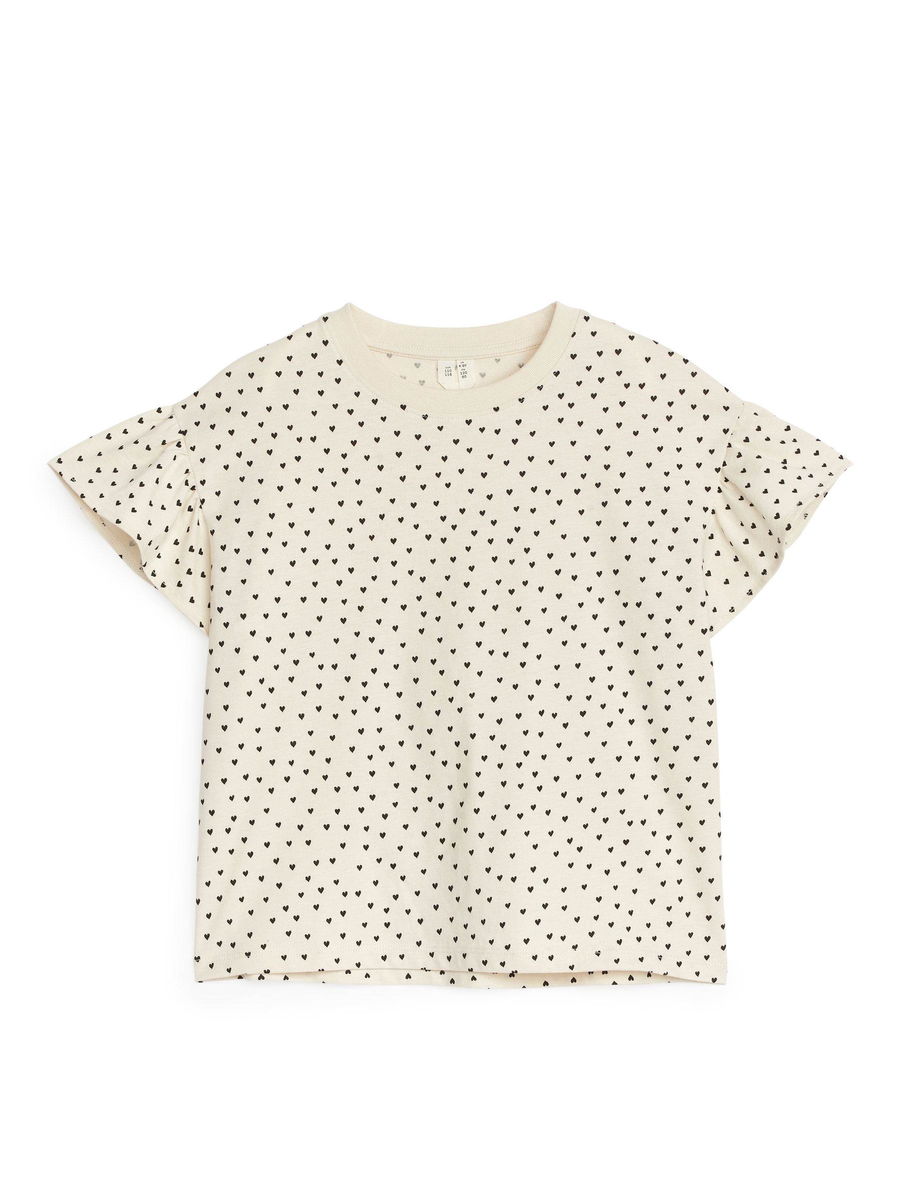 T-Shirt mit Rüschen - Cremeweiß/Herzen - Regular Fit - Kinder - StillMedia/DescriptiveStillLife - 3