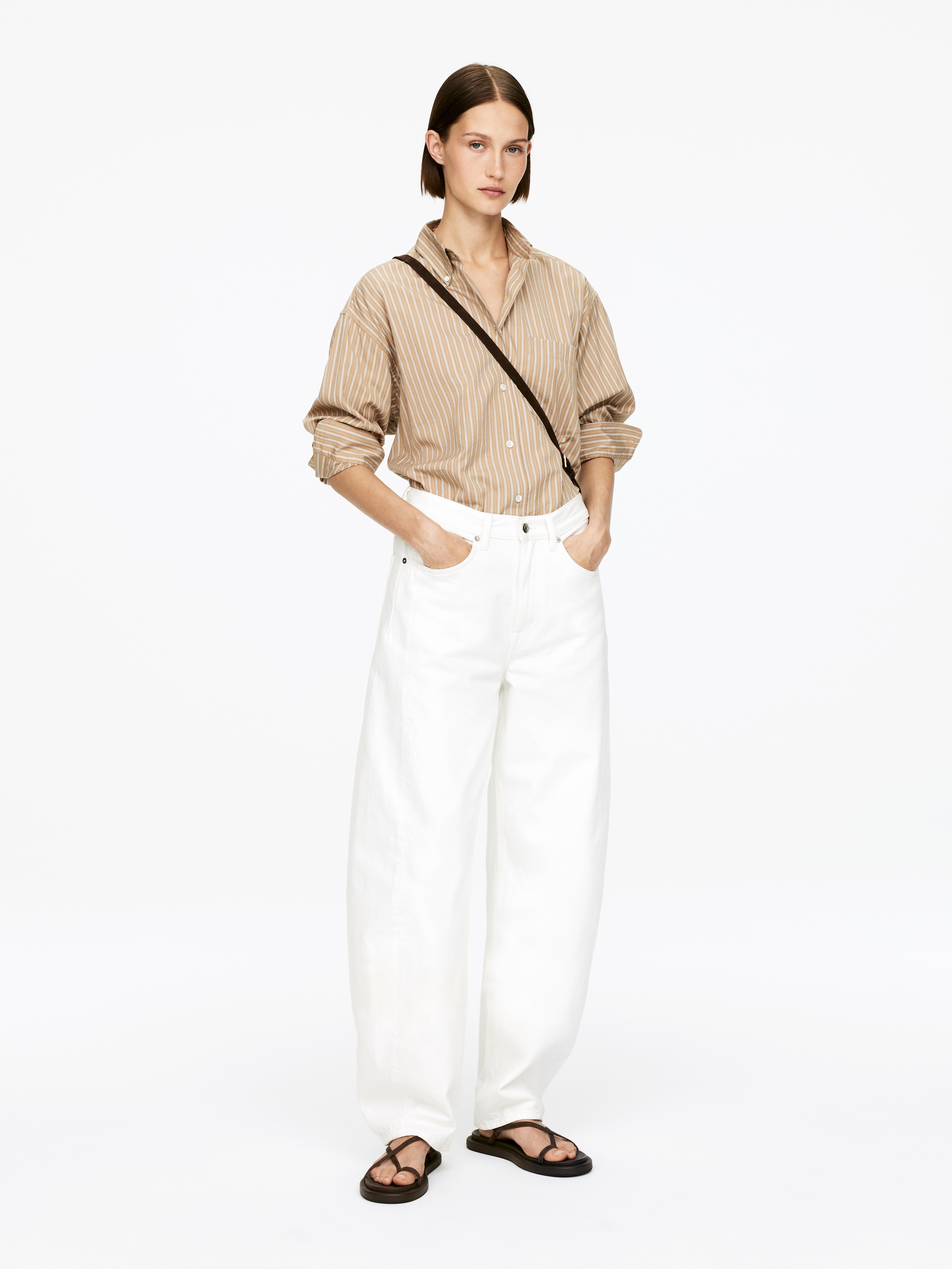 Agrandir l'image: Sandales à brides en cuir - Marron - FEMME | H&M FR 2