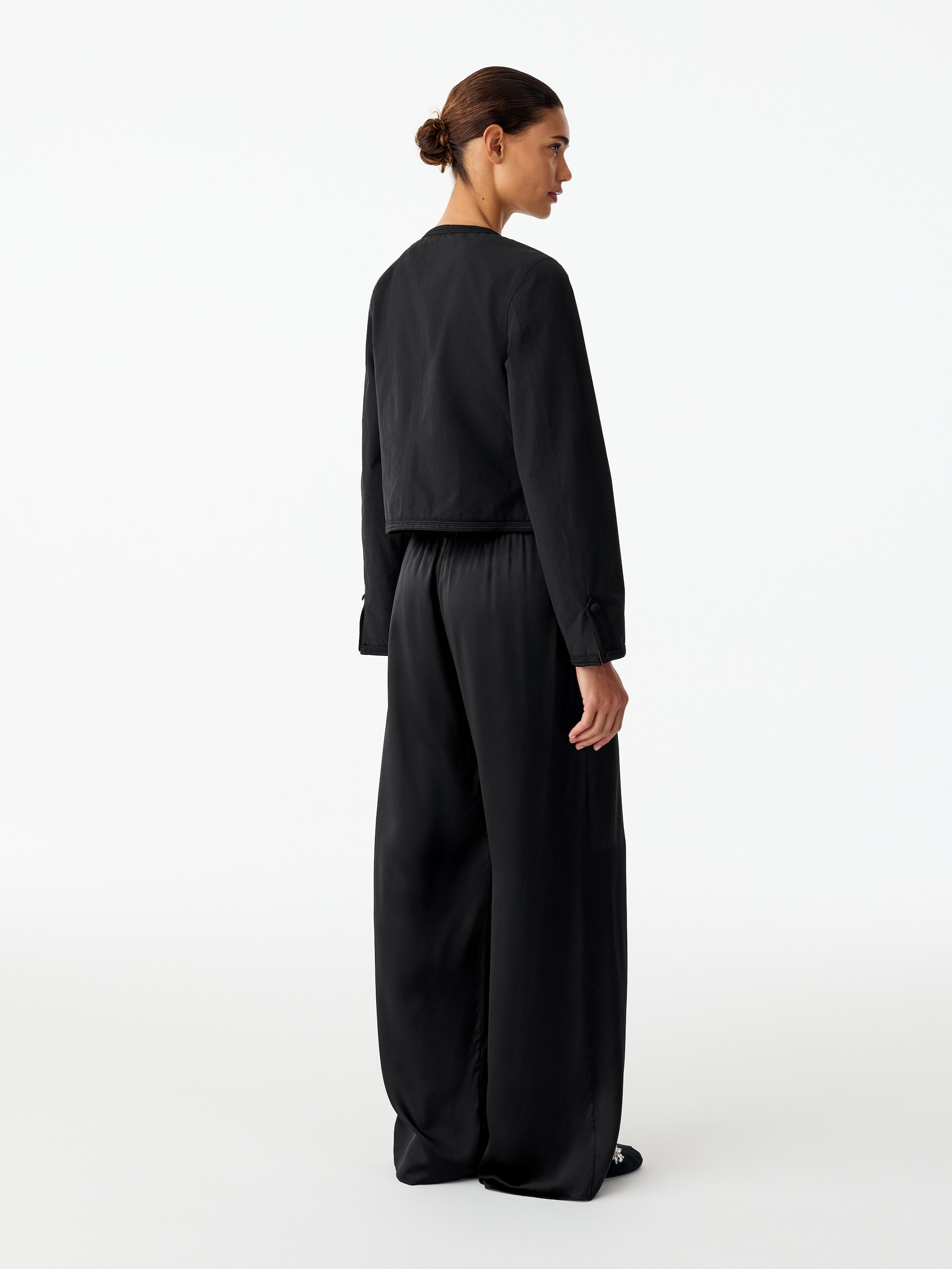 Braided-Detail Cotton Overshirt - Black - Regular fit - women - StillMedia/Lookbook - 6