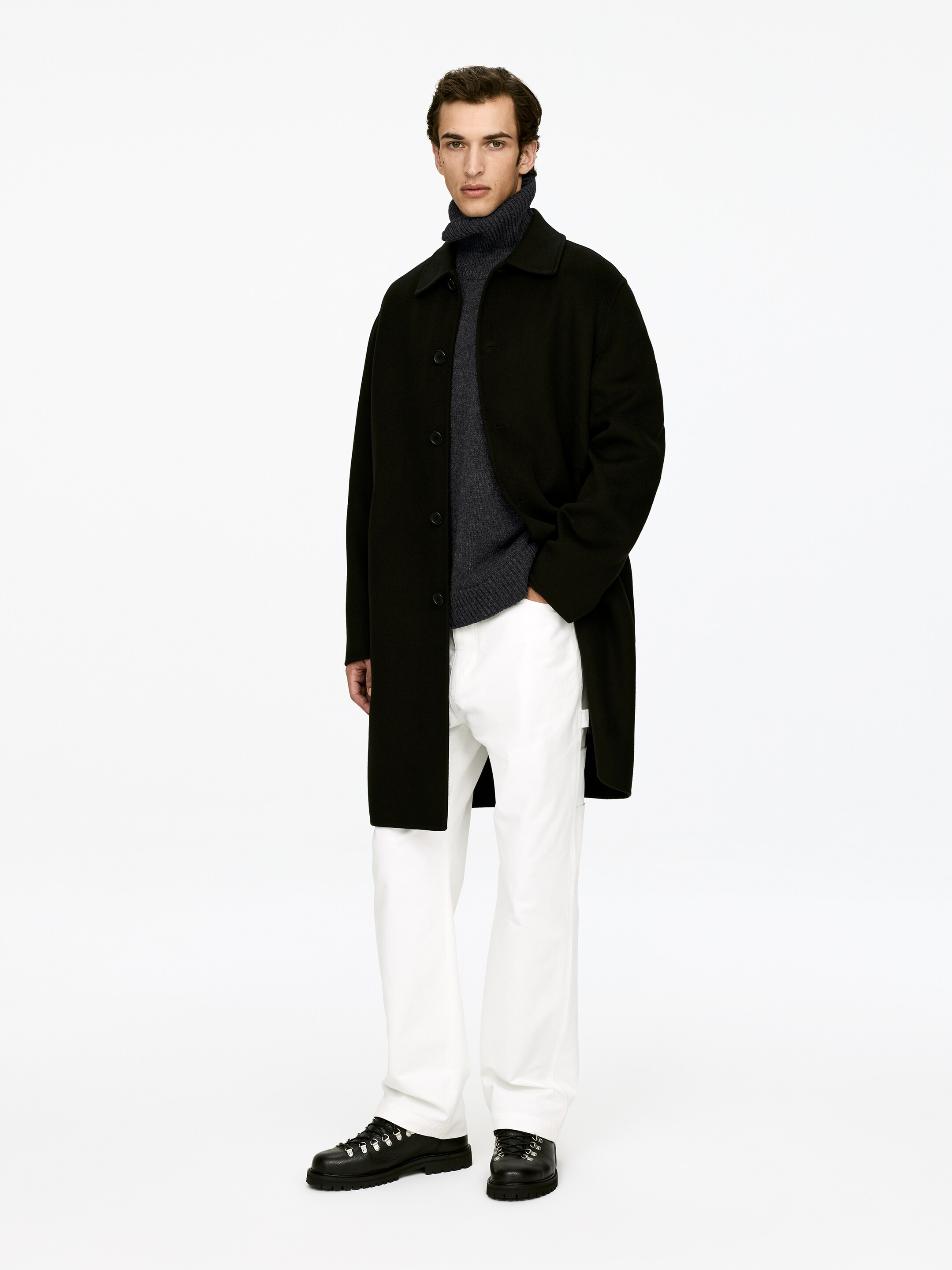 Agrandir l'image: Pull col roulé en laine - gris - HOMME | H&M FR 2