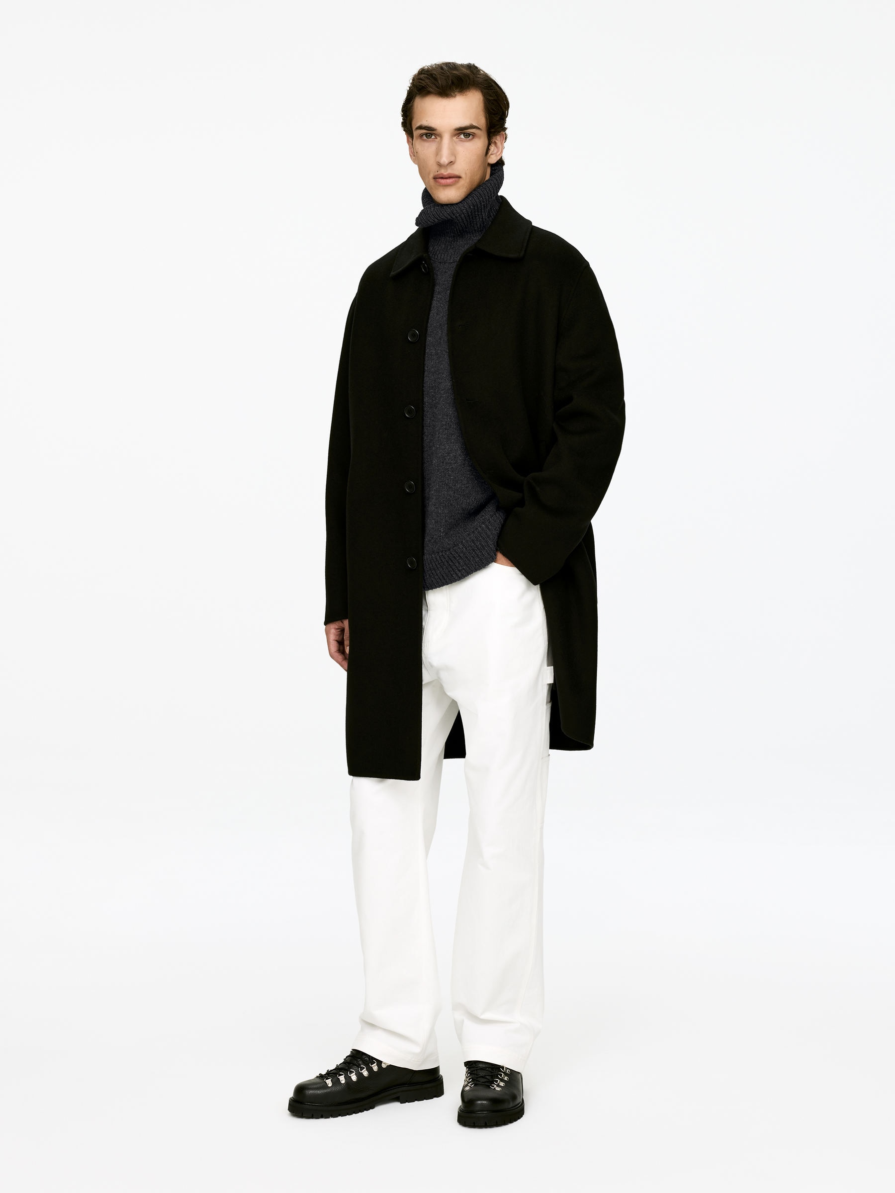 Wool Roll-Neck Jumper - Grey - Loose fit - Men - StillMedia/Lookbook - 4