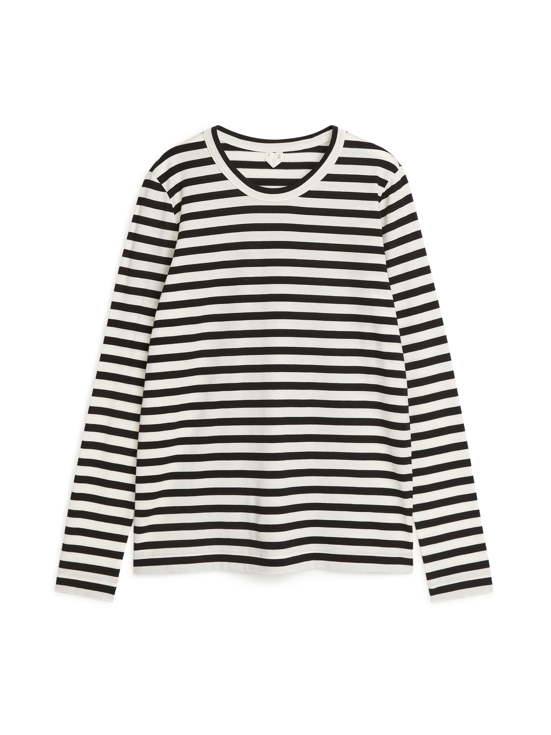 Long-Sleeved T-Shirt - Black/Beige - Regular fit - Women - StillMedia/DescriptiveStillLife - 1