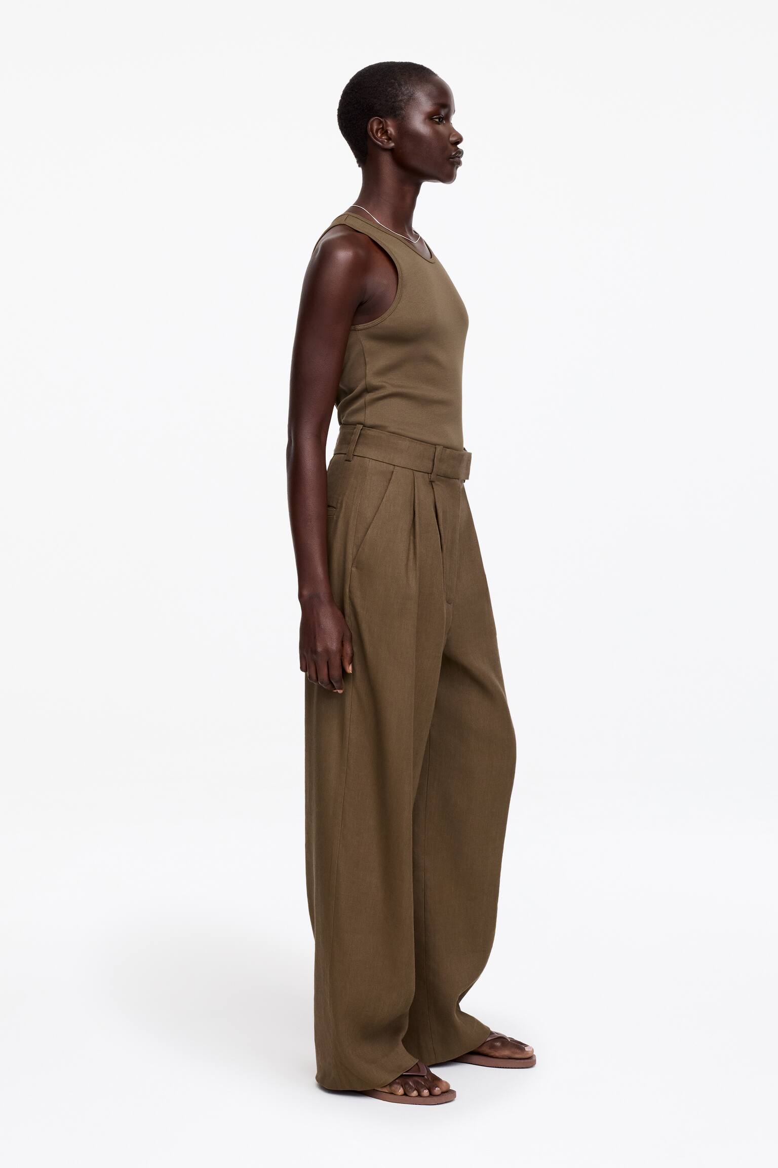 Débardeur côtelé - Marron/Blanc - 6