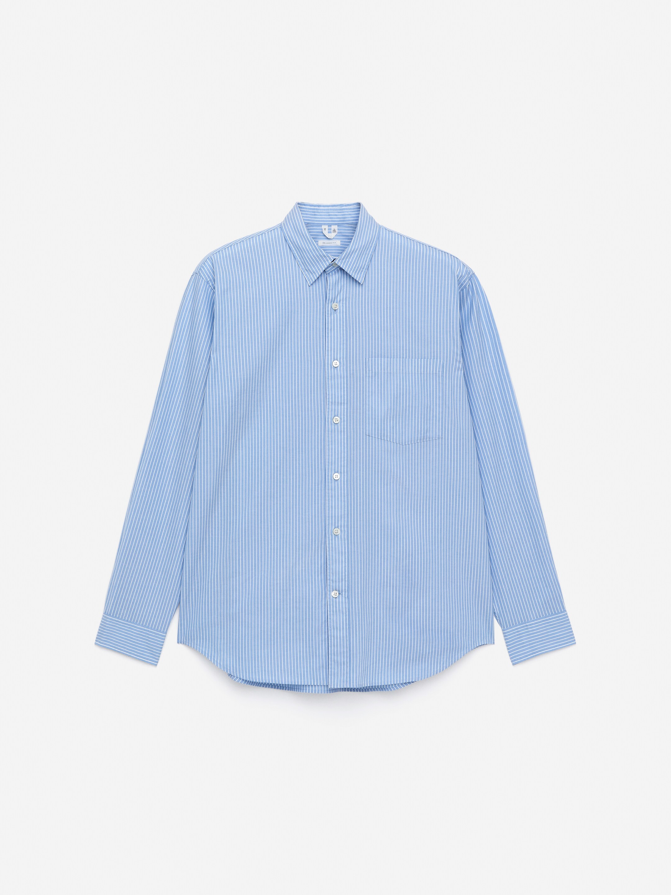 Agrandir l'image: Chemise en popeline décontractée - Blanc/Bleu - HOMME | H&M CH 5