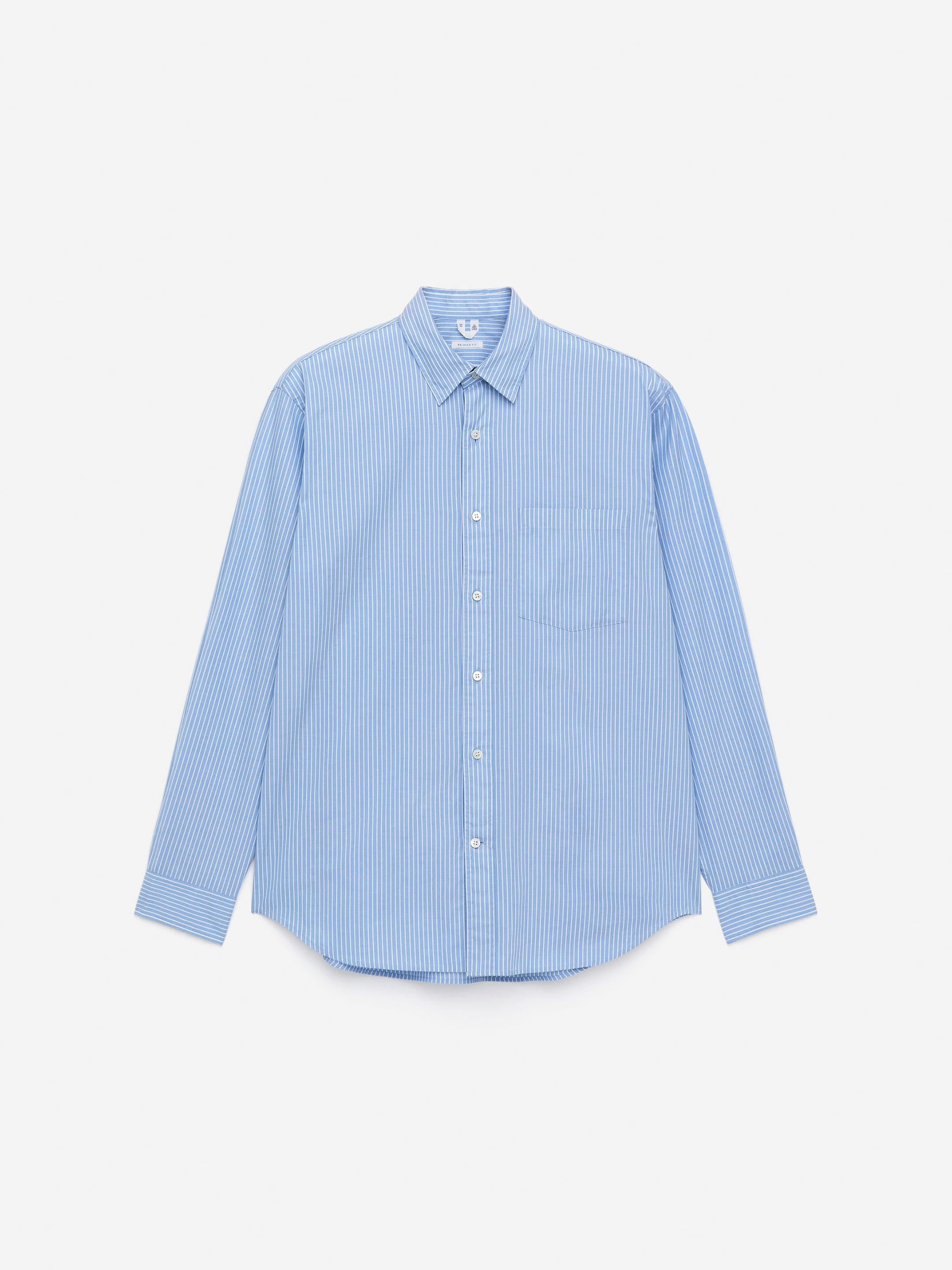 Visualizza immagine più grande: Camicia in popeline dalla vestibilità rilassata - Bianco/Blu - UOMO | H&M IT 5