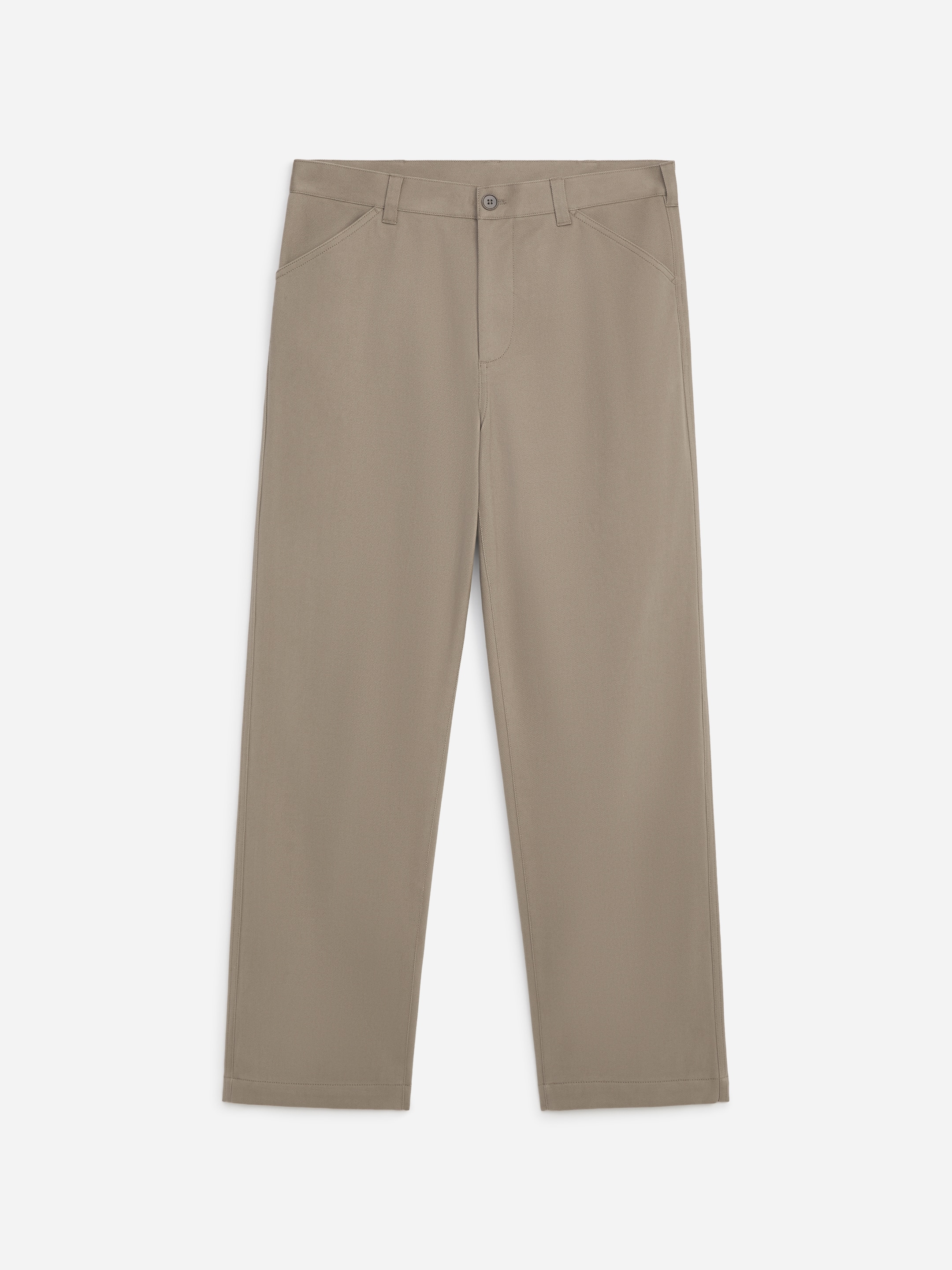 Relaxed Cotton Lyocell Trousers-Beige-21296