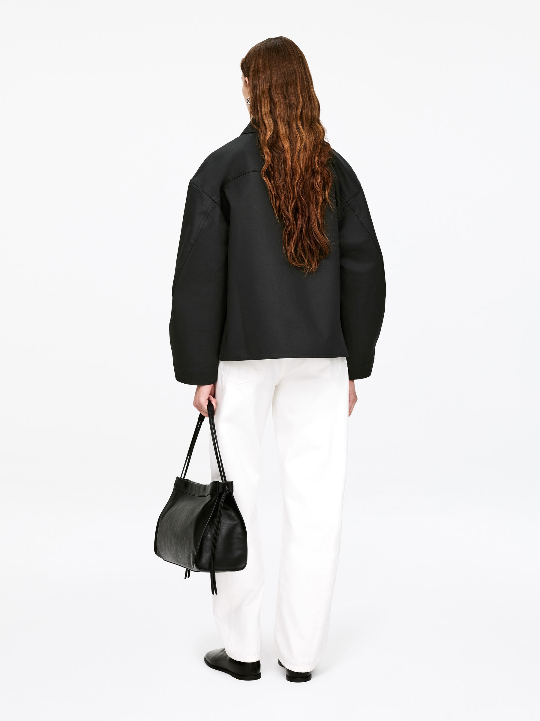 Structured Overshirt - Black - Loose fit - Women - StillMedia/Lookbook - 3