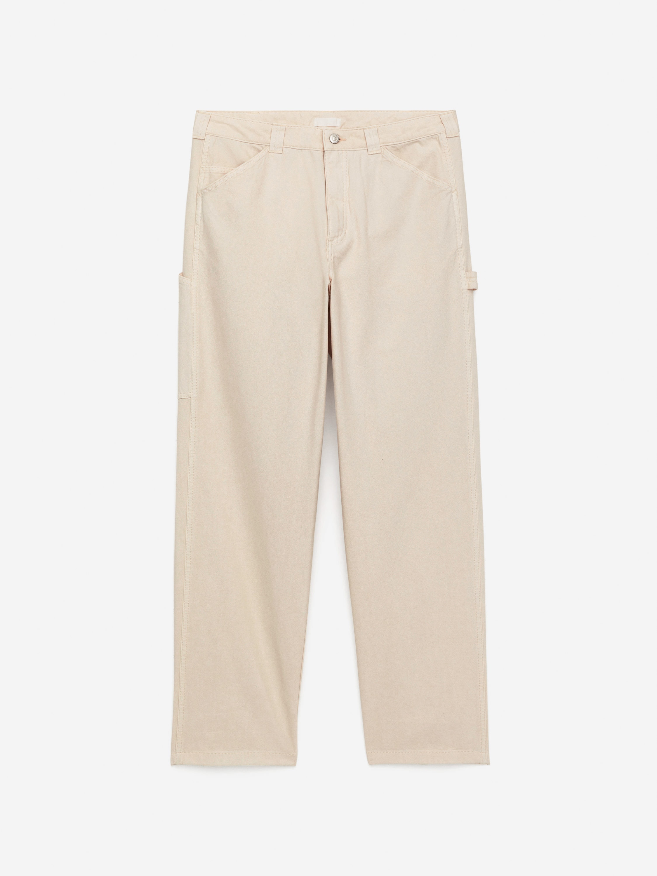 Loose-Fit Workwear Trousers-#D4D0C8-16260