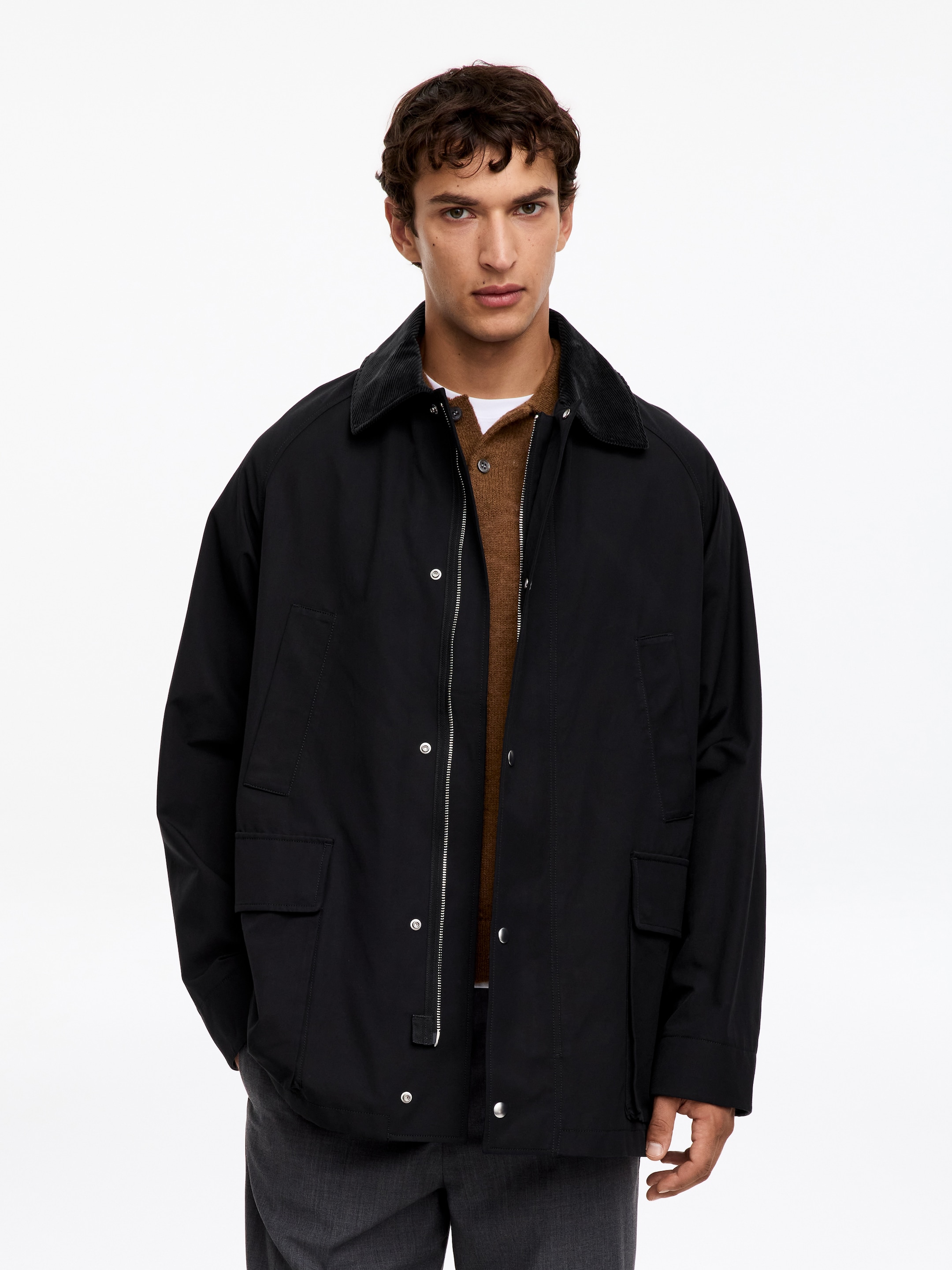 Manteau ciré mi-long - Noir - Relaxed fit - men - StillMedia/Lookbook - 7