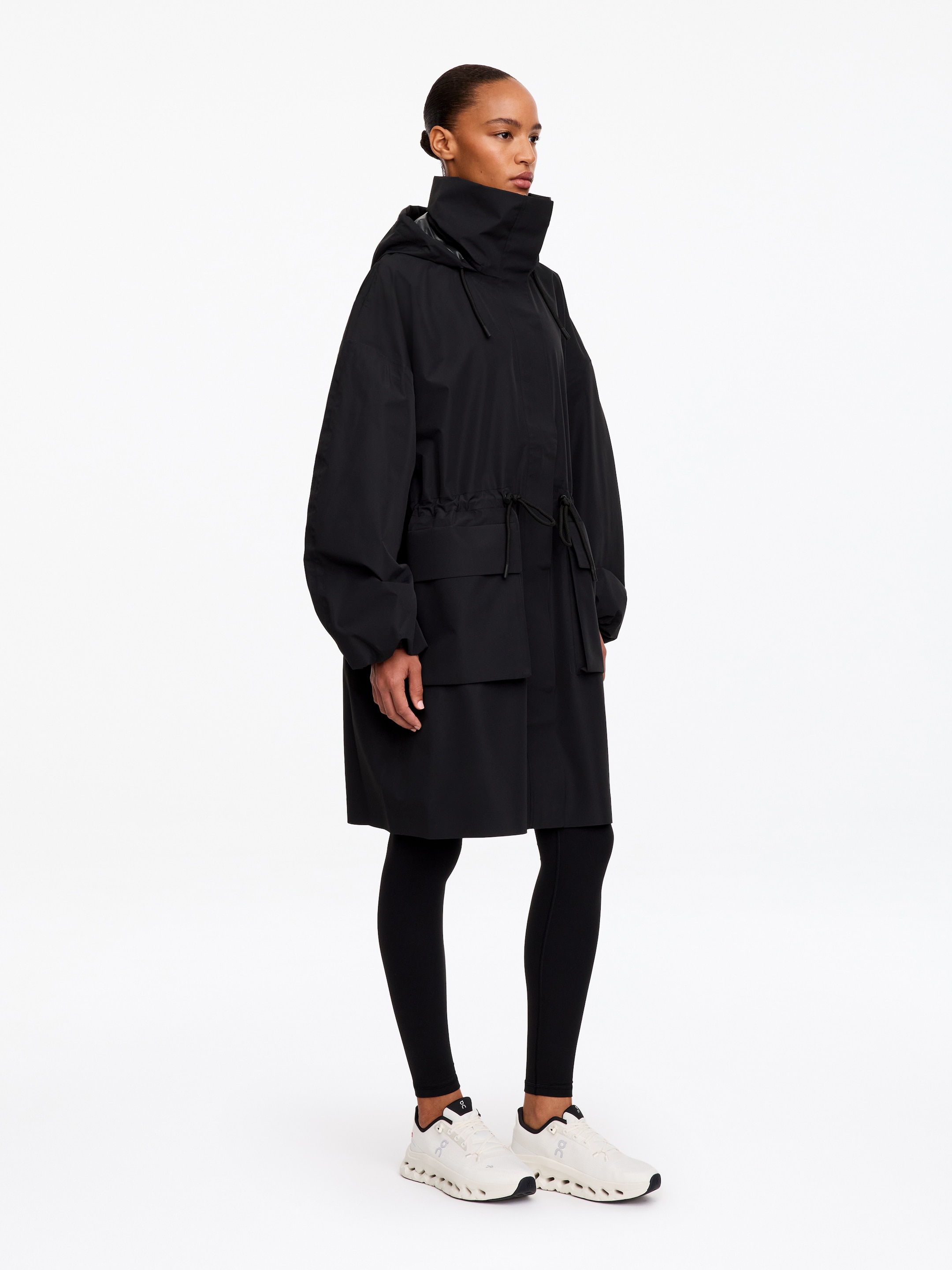 Hooded rain parka - Black - Regular fit - women - StillMedia/Lookbook - 5