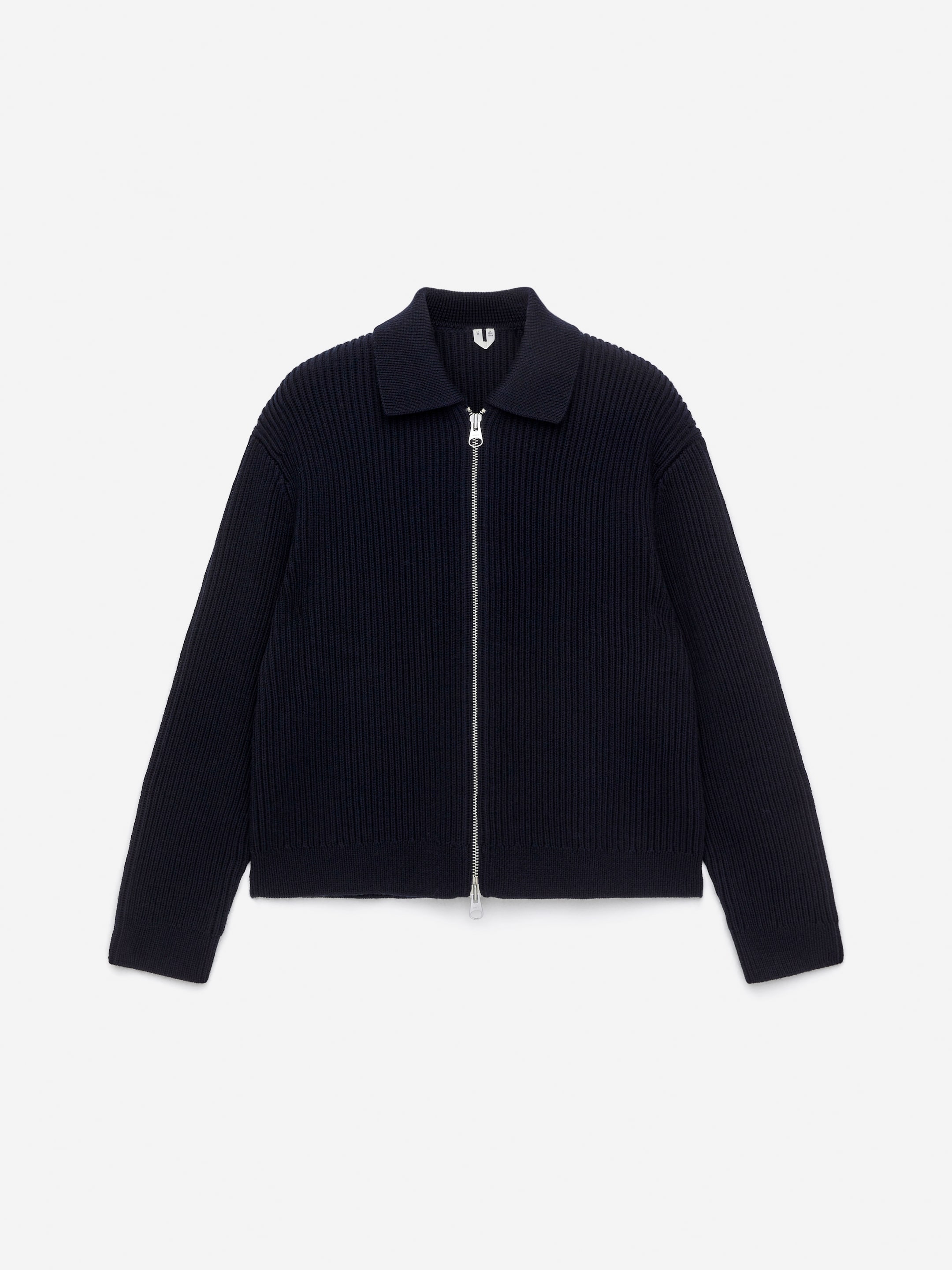 Wool Cotton Zip Cardigan-#272930-16474