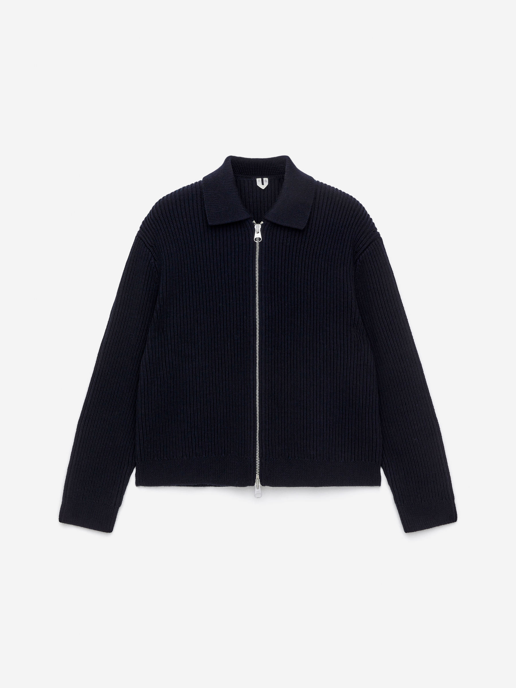 Wool Cotton Zip Cardigan-#272930-16474