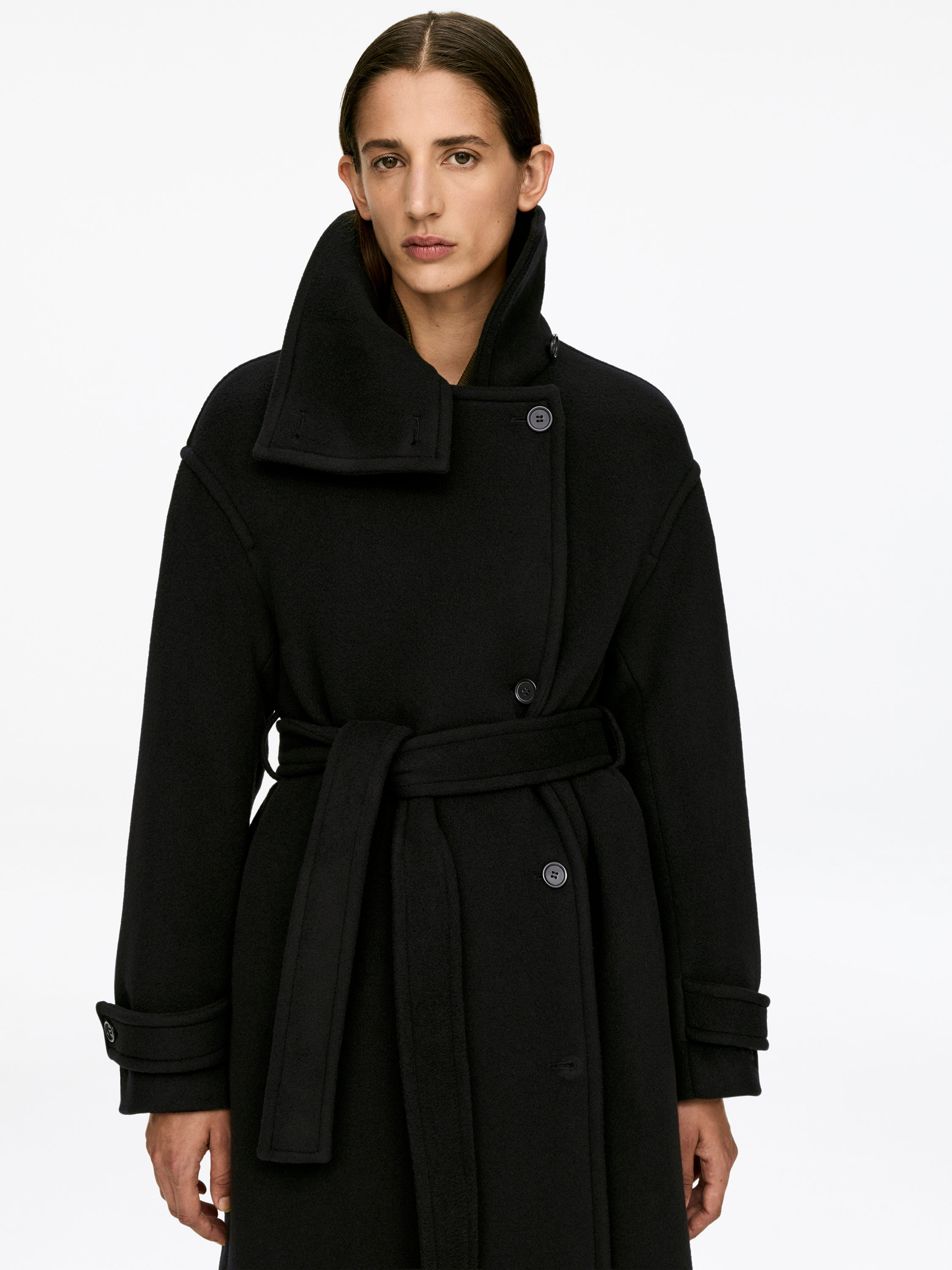 Oversized Wool-Blend Coat - Black - Oversized - Women - StillMedia/Lookbook - 10