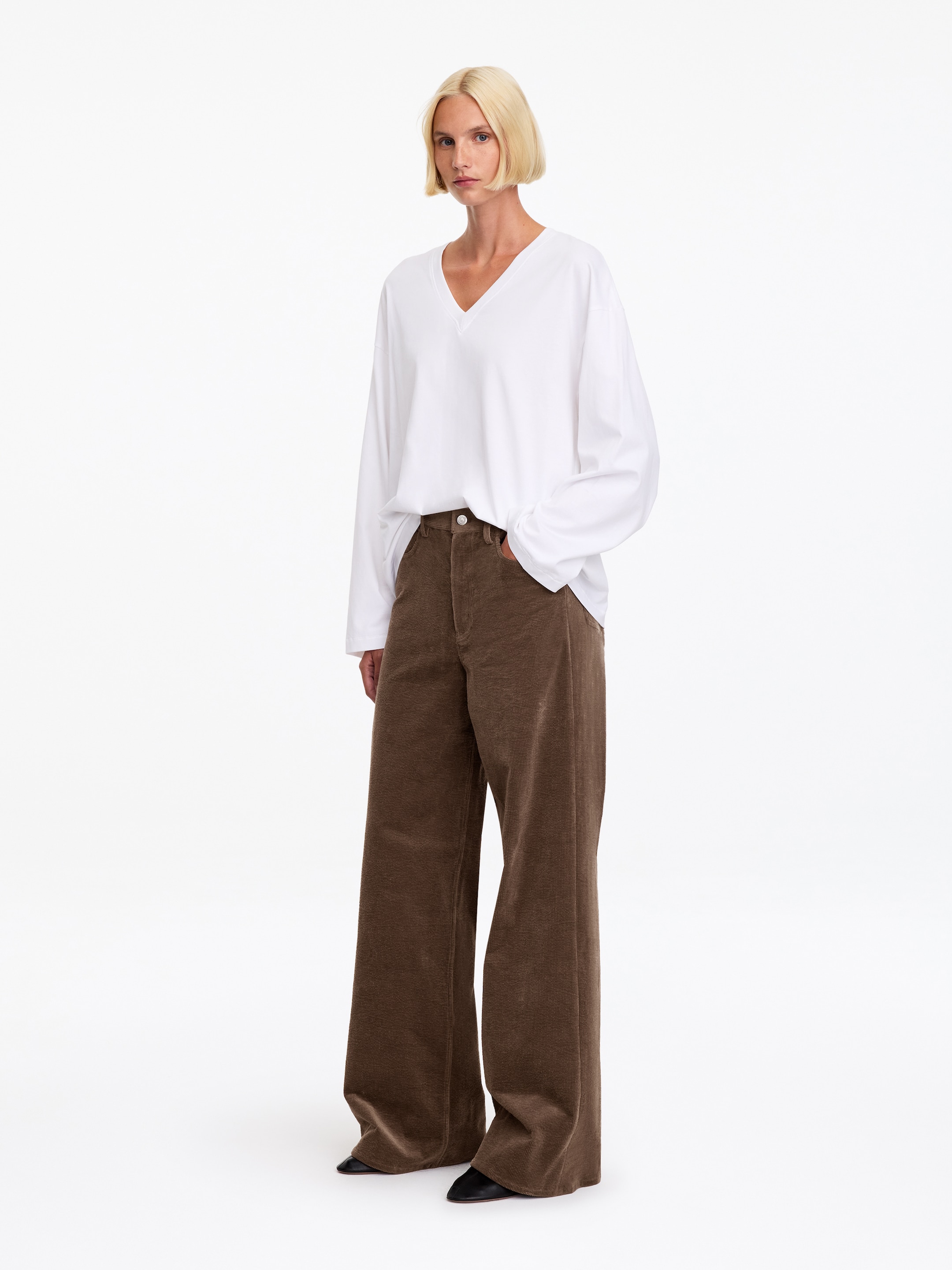 Cordhose - Dunkles Graubraun - Regular Fit - women - StillMedia/Lookbook - 5