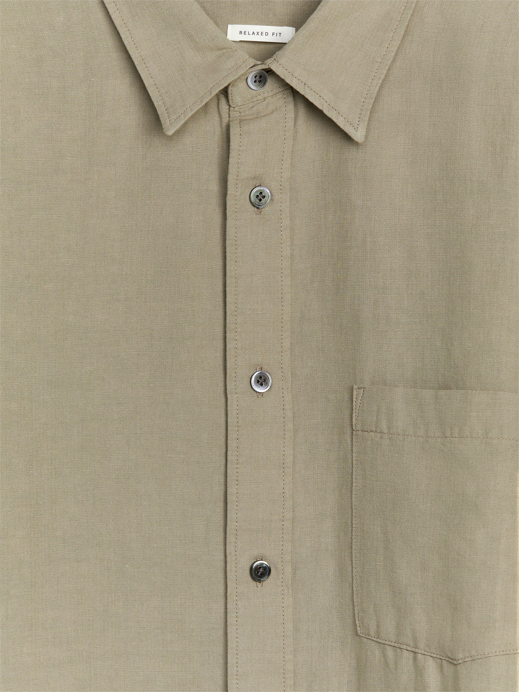 Chemise décontractée en lin et coton - Taupe - Relaxed fit - Homme - StillMedia/DescriptiveDetail - 2