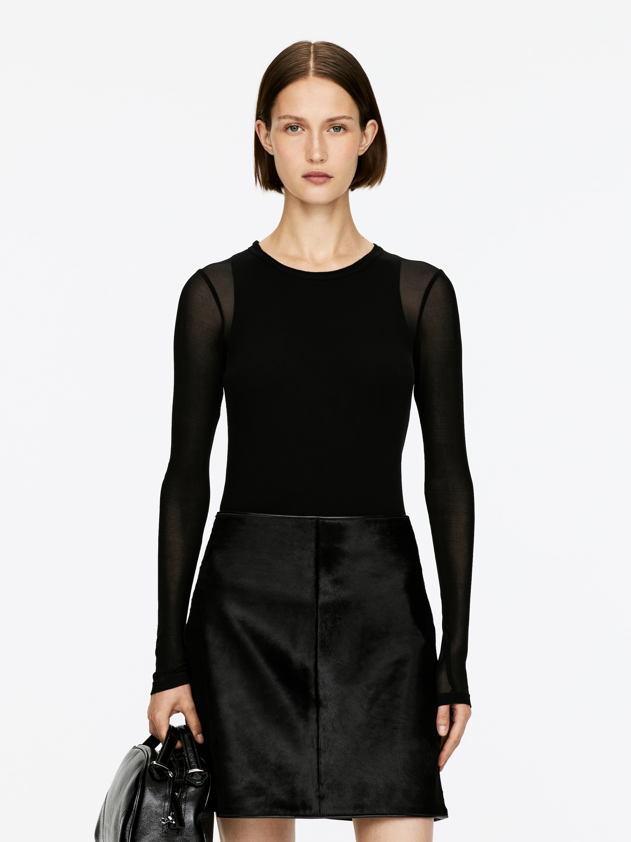 Grotere afbeelding bekijken: Sheer Silk Top - Zwart - DAMES | H&M BE 1