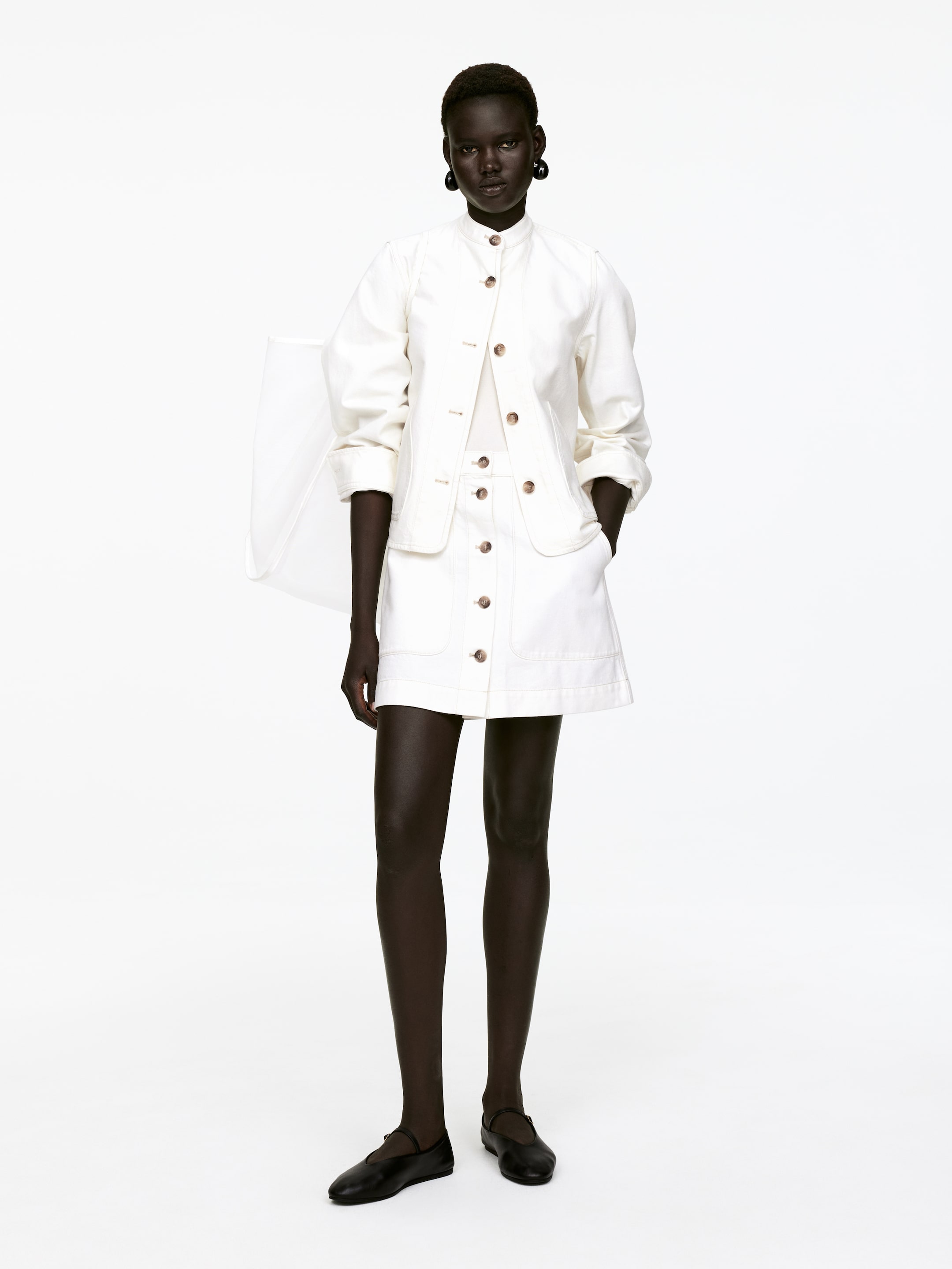 Grotere afbeelding bekijken: Denim rok - Wit - DAMES | H&M NL 1