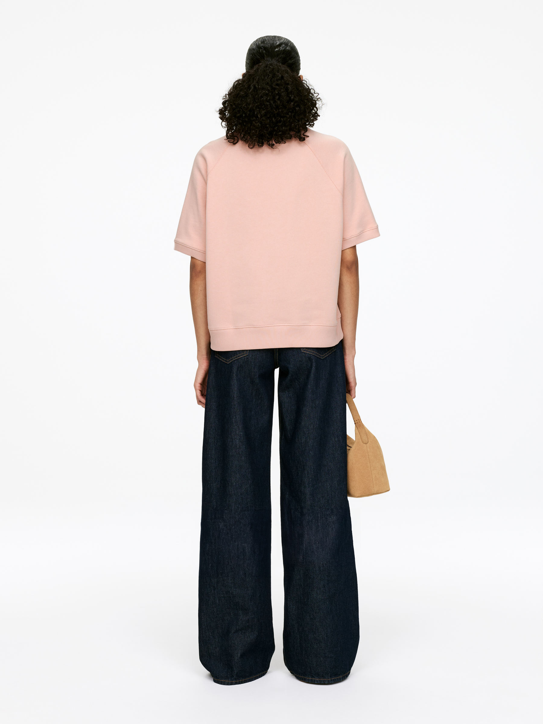 Sweat en tissu éponge - Rose pâle - Regular fit - Femme - StillMedia/Lookbook - 6