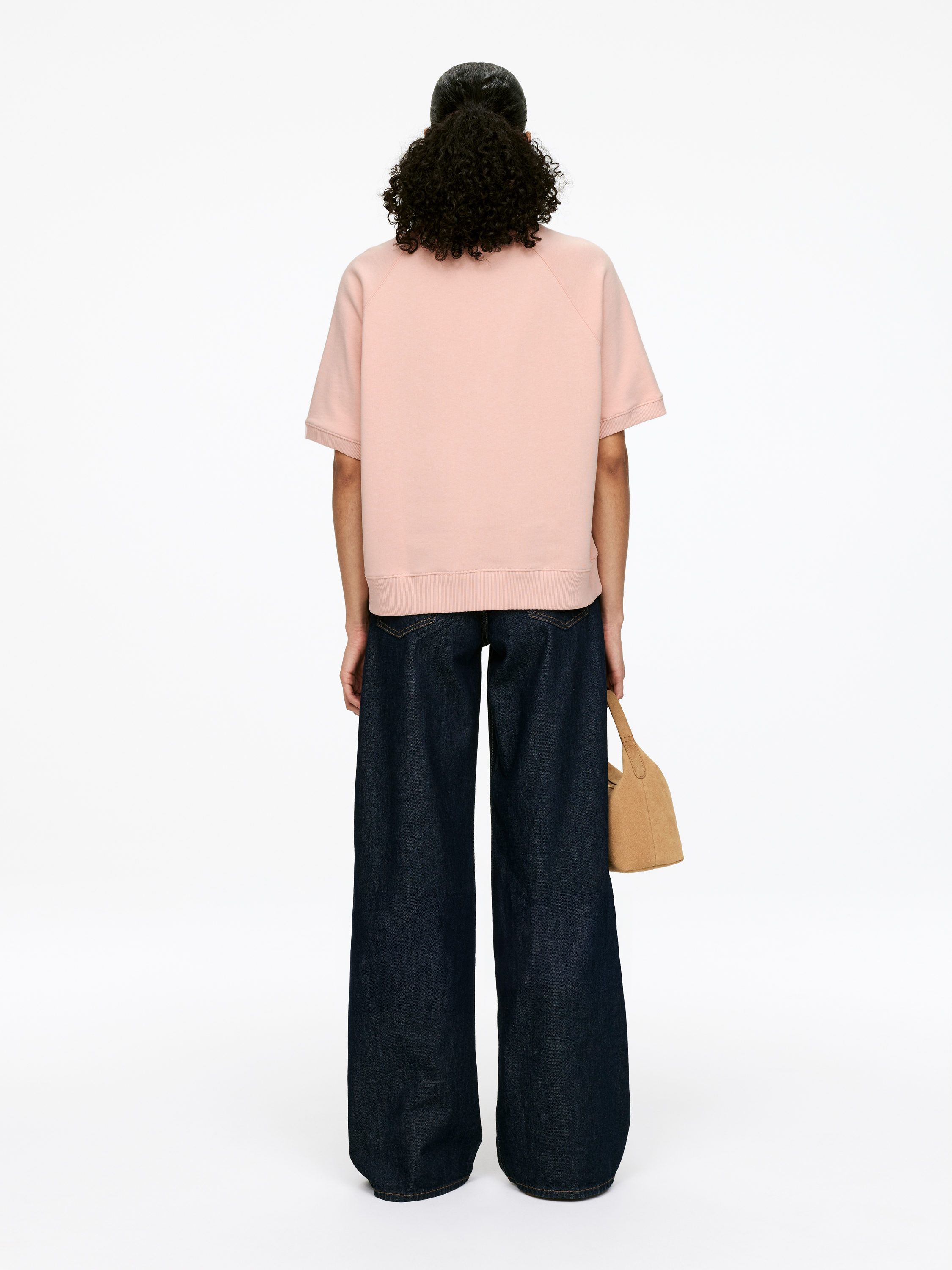 French Terry Sweatshirt - Soft Pink - Regular fit - Women - StillMedia/Lookbook - 6