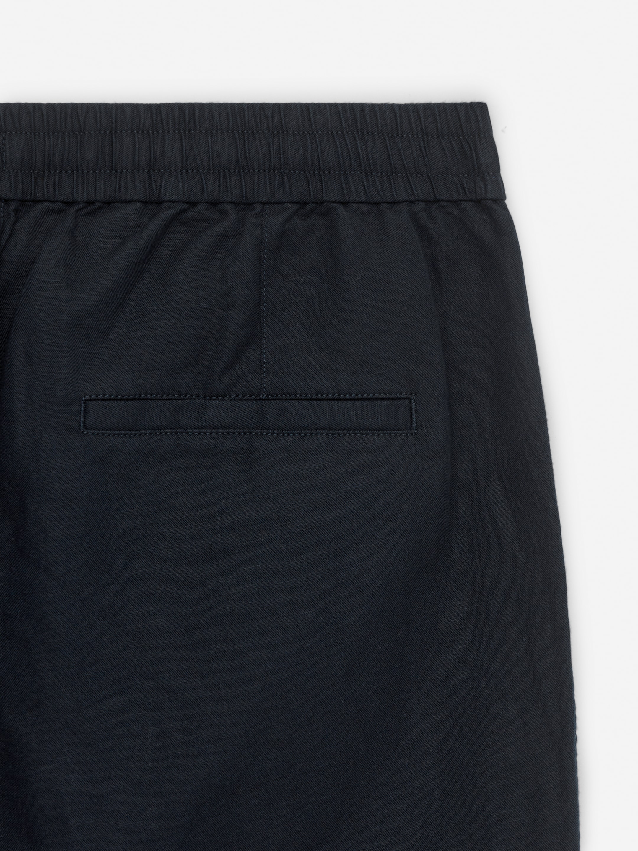 Linen Blend Trousers - Dark Blue - Relaxed fit - Men - StillMedia/DescriptiveDetail - 2