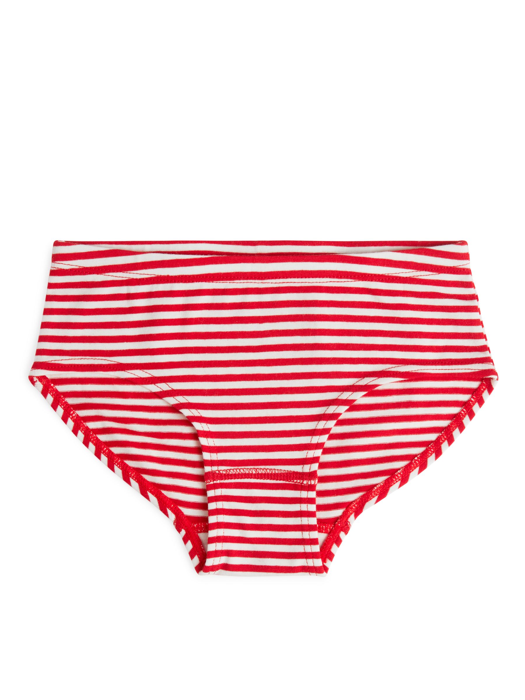 Slips aus Baumwolljersey, 3er-Set - Rot/Weiß - Regular Fit - Kinder - StillMedia/DescriptiveStillLife - 3