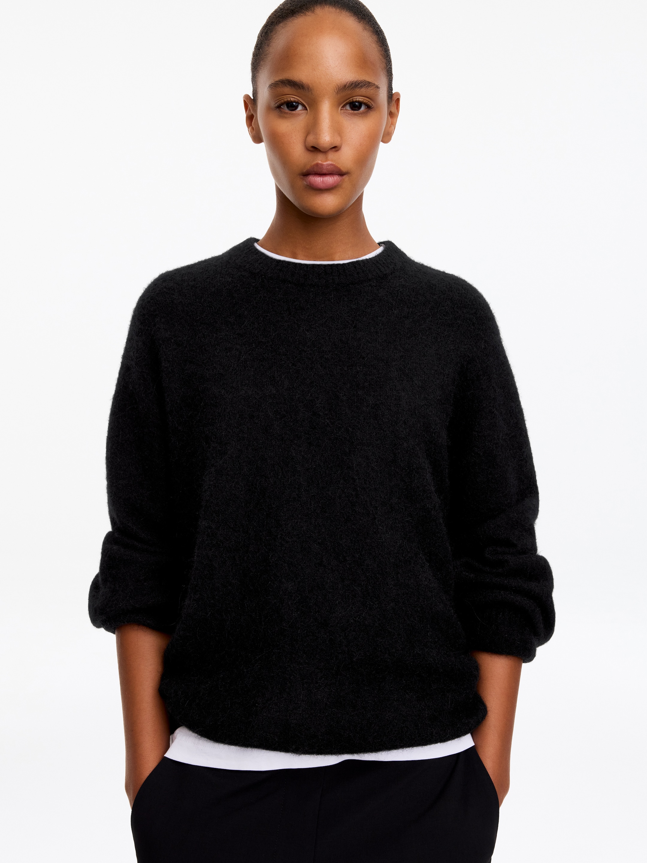 Alpaca-Wool Blend Jumper - Black - Oversized - women - StillMedia/Lookbook - 15