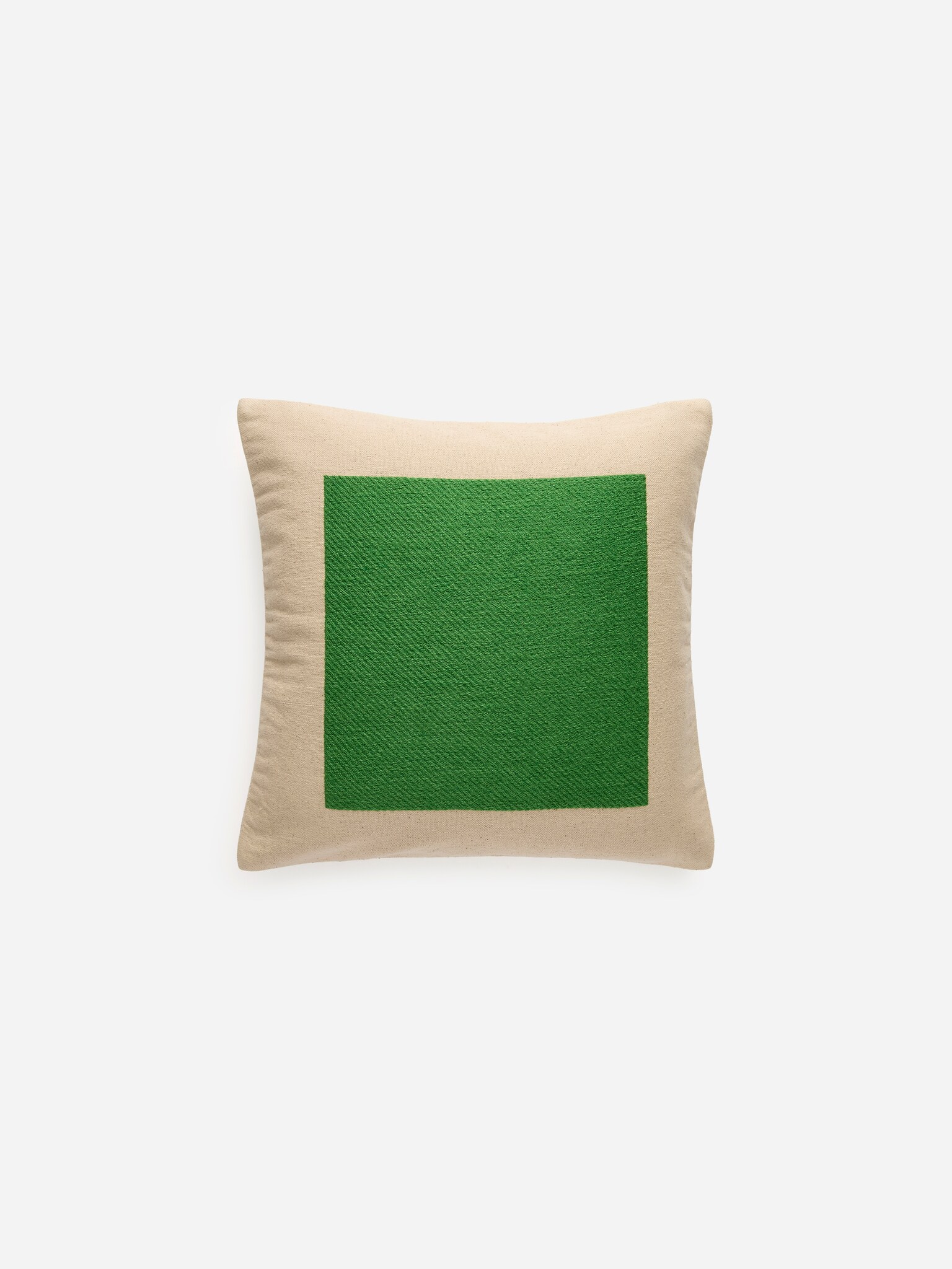 Kussenhoes van wolkatoenmix, 50 x 50 cm - Beige/Green - 2