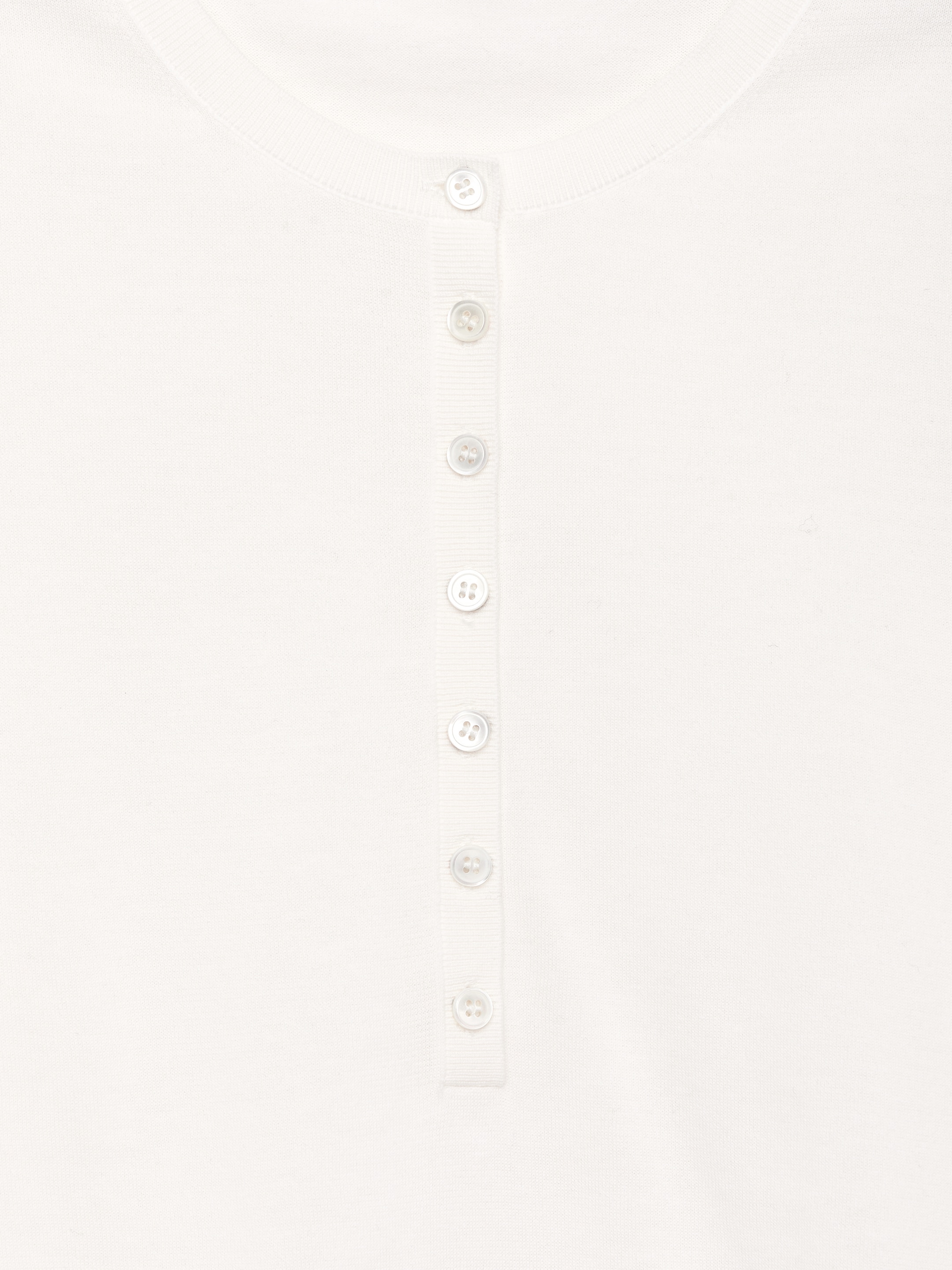 Grösseres Bild ansehen: Henley-Oberteil aus Baumwolle - Weiß - DAMEN | H&M CH 6