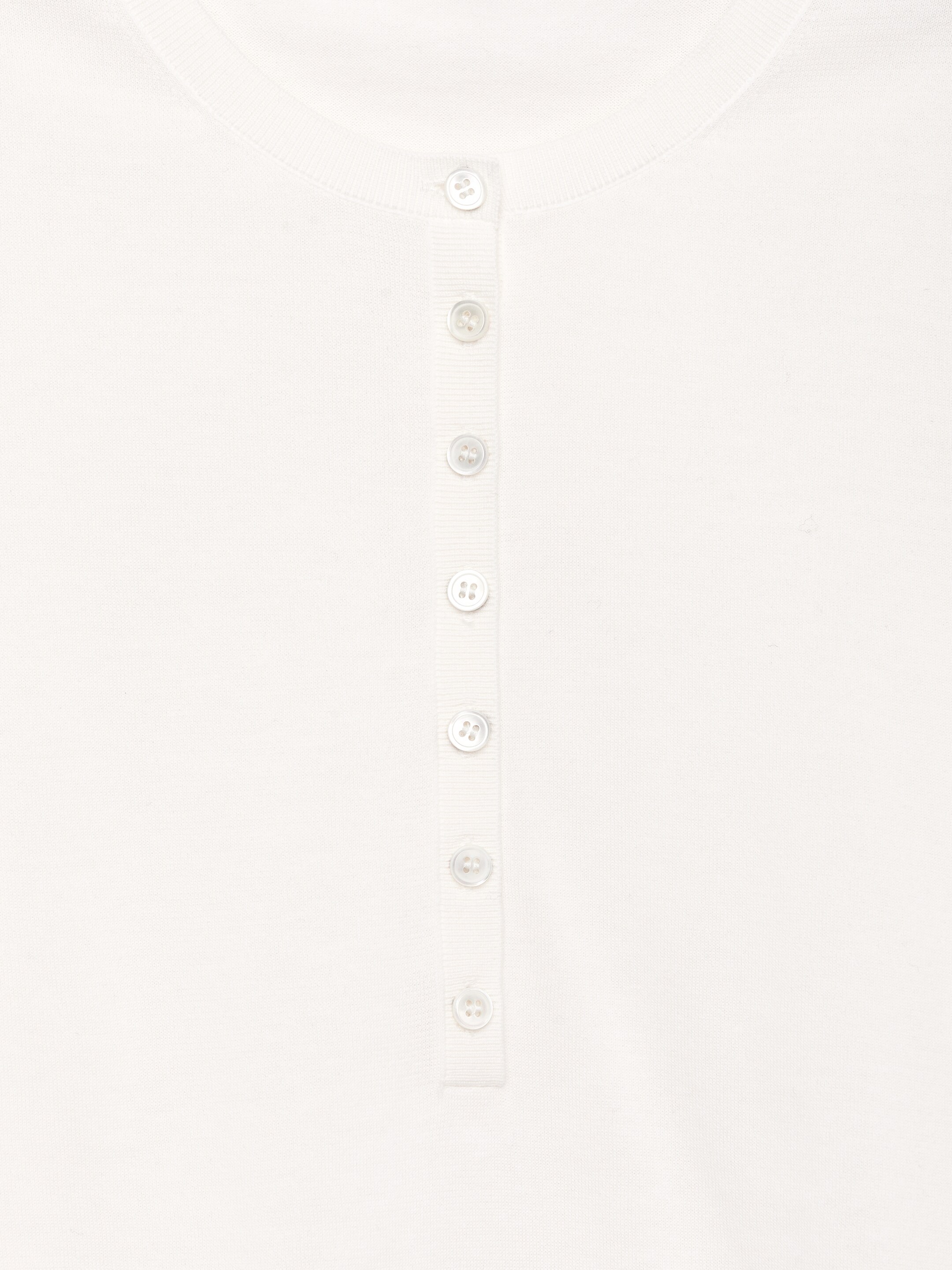Cotton Henley Top - White - Slim fit - Women - StillMedia/DescriptiveDetail - 2