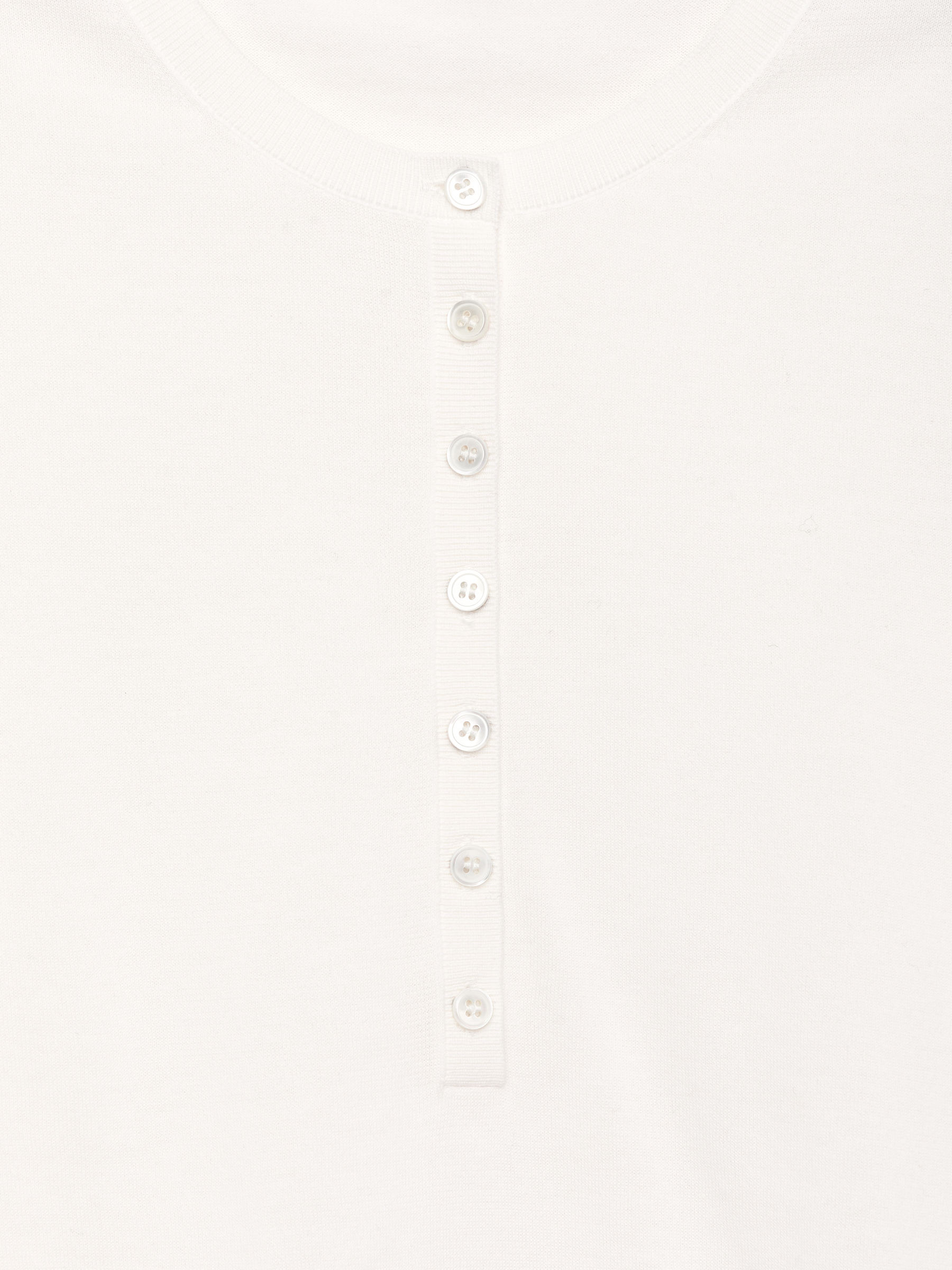 Cotton Henley Top - White - Slim fit - Women - StillMedia/DescriptiveDetail - 2