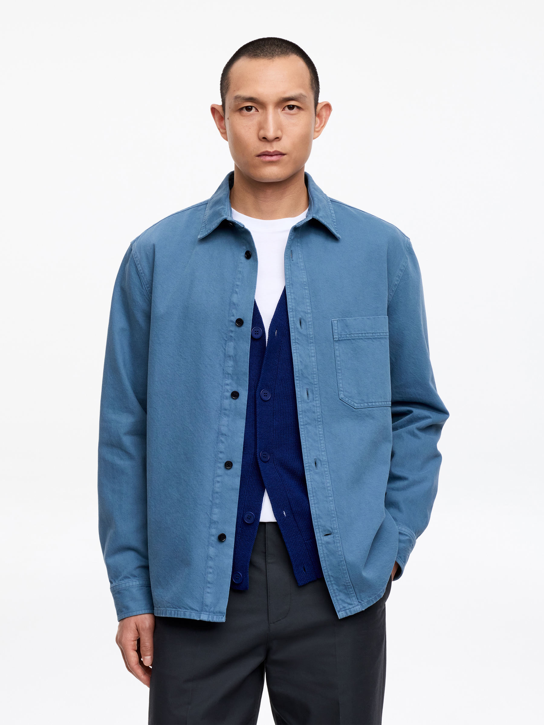 Overshirt i bomull-#545B6F-17991