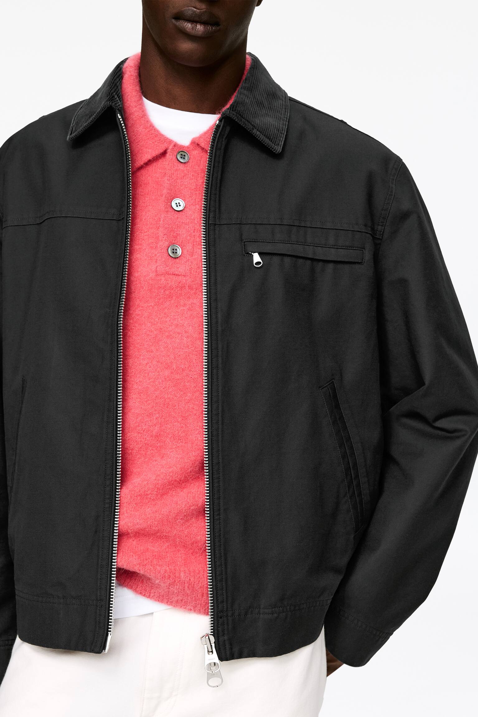 Veste en toile de coton - Noir/Bleu foncé - 3