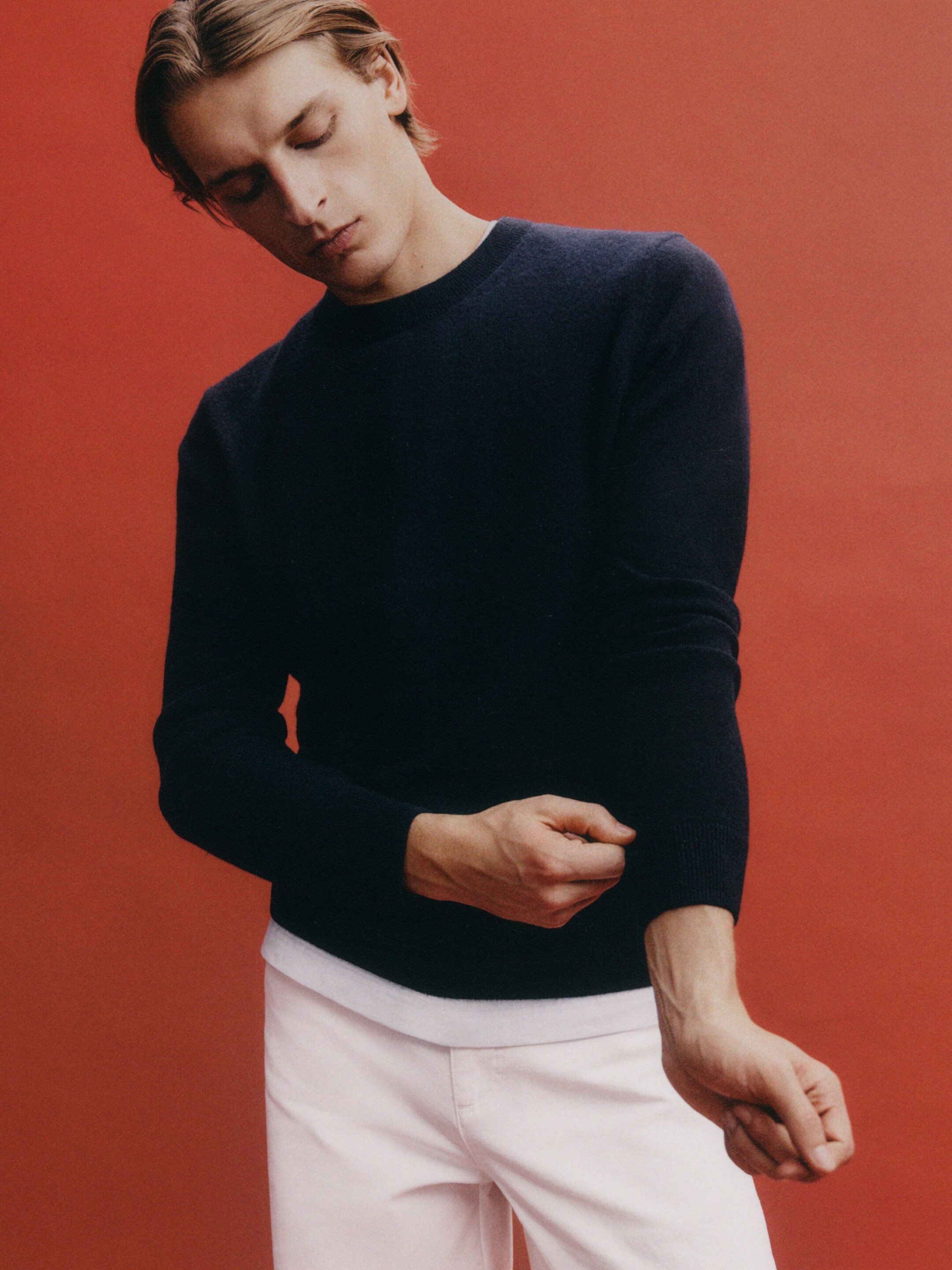 Größeres Bild anzeigen: Rundhalspullover aus reinem Kaschmir - Dunkelblau - Men | H&M AT 6