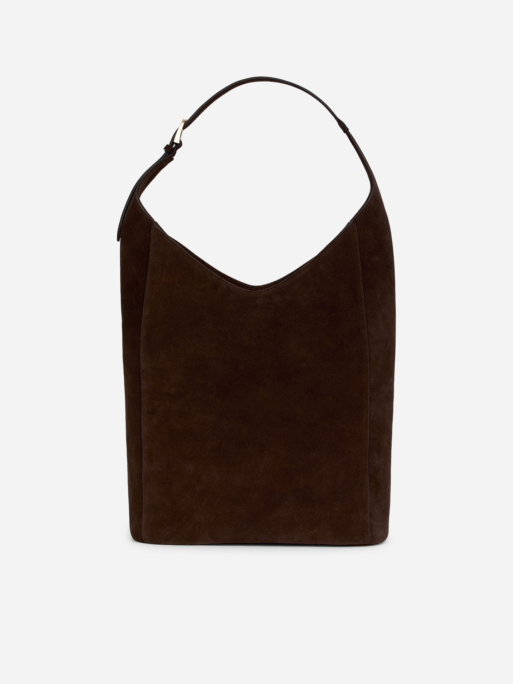 Suede Tote Bag-#52453E-17563