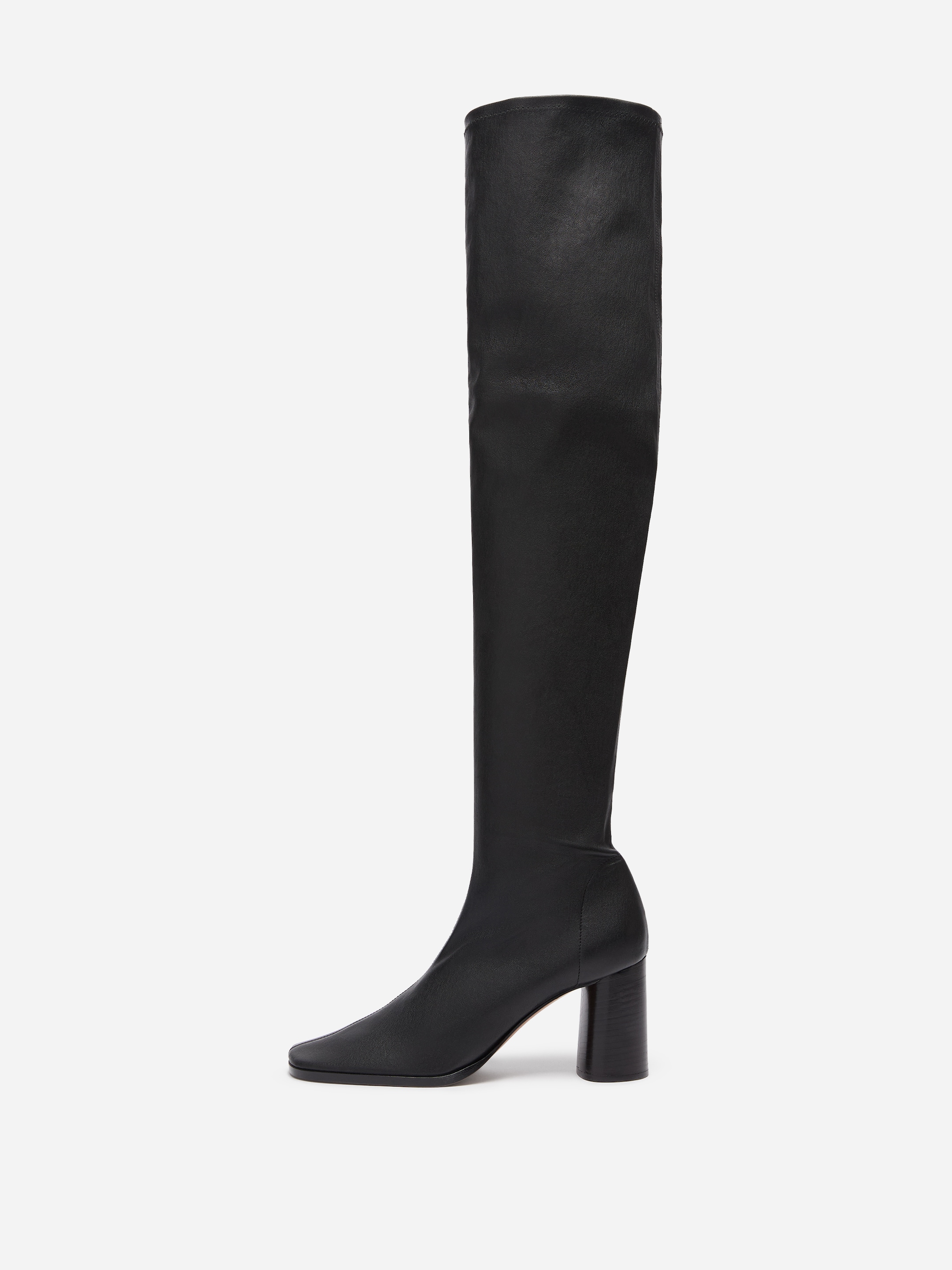 Stretch Leather Over-the-Knee Boots - Black - women - StillMedia/DescriptiveStillLife - 1