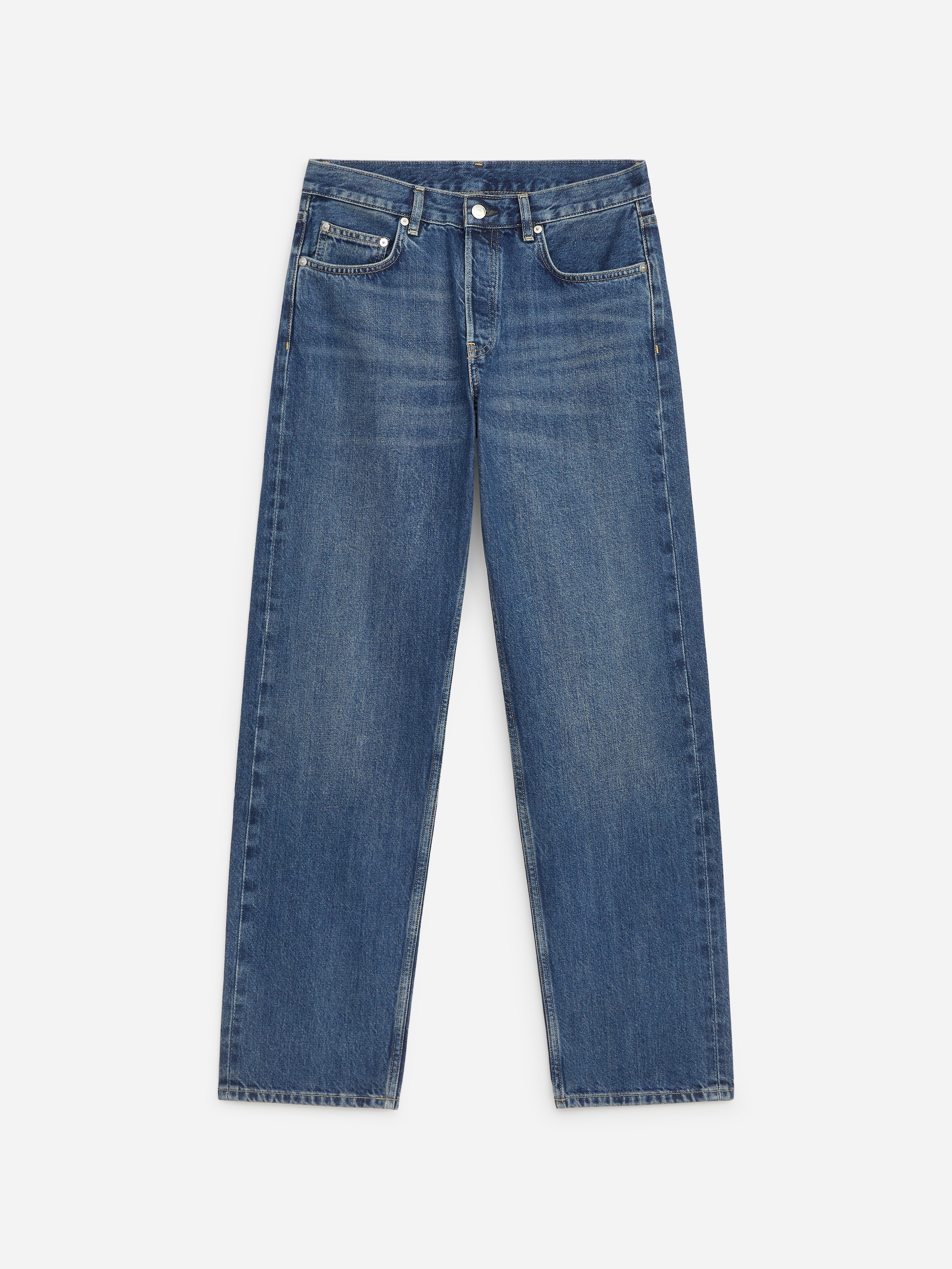 OCEAN Loose Selvedge Jeans-Blue-21367