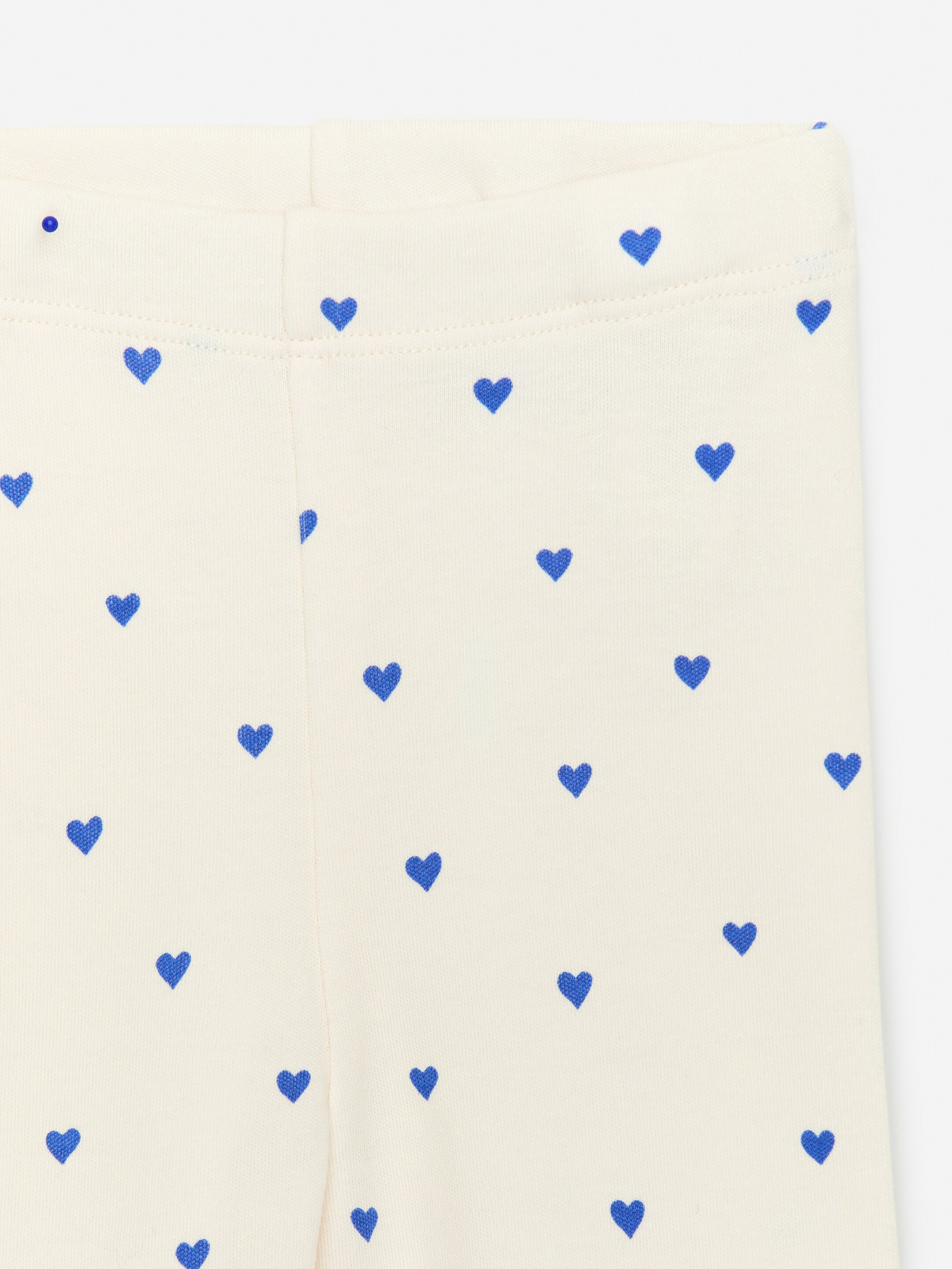 Trikåleggings - Off-white/blå hjärtan - Children - StillMedia/DescriptiveDetail - 1