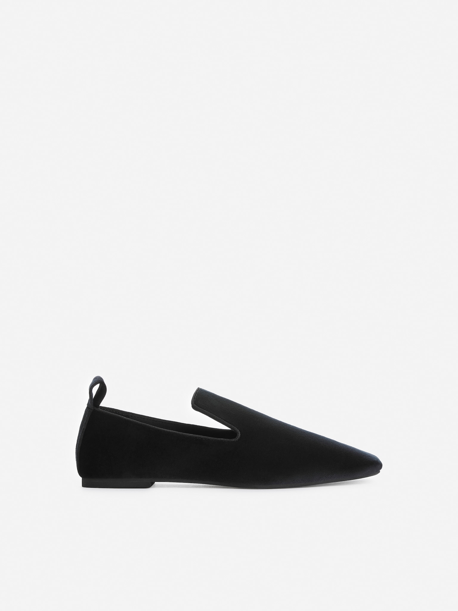 Slipper aus Samt - Schwarz