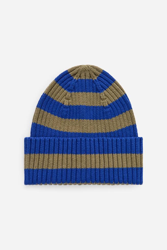 Rib-Knitted Beanie - Blue/Khaki Green/Blue/Burgundy/Orange/Pink/Beige/Black/Pink/Lilac - 1
