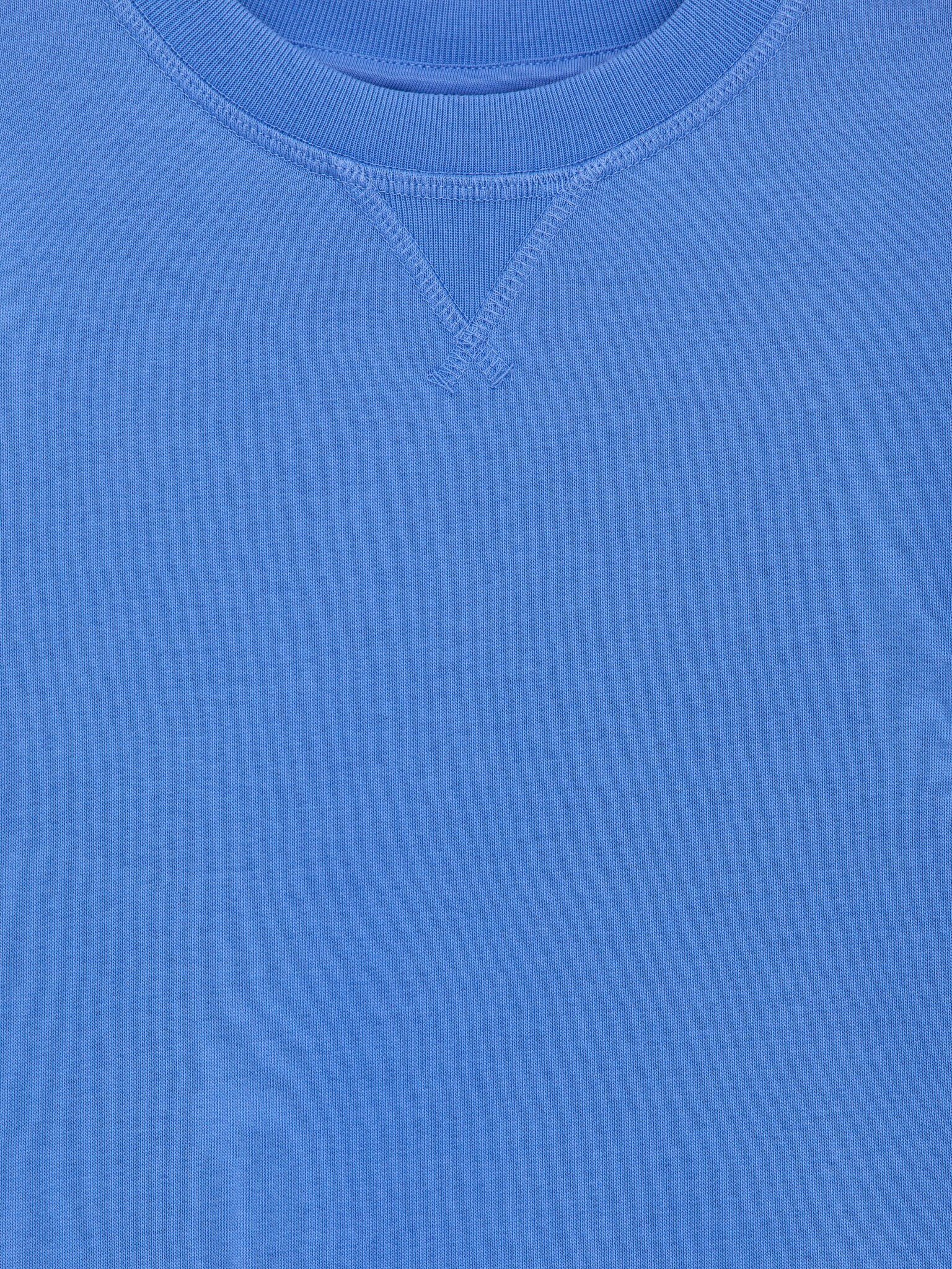 French Terry Sweatshirt - Sky Blue/Berry/Orange/Dark Green/Lilac Pink/Grey Melange/Dark Blue - 3
